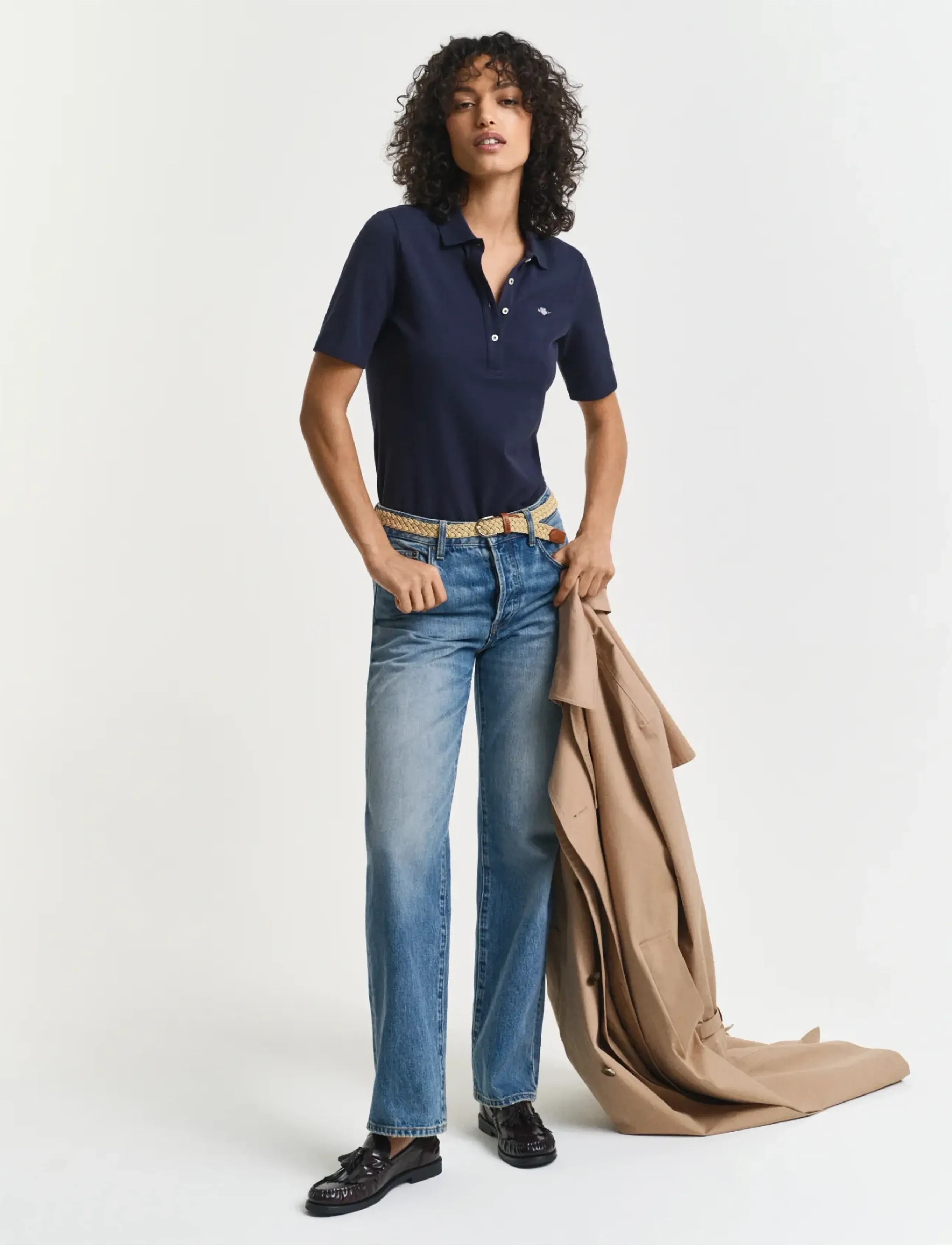 Gant - SLIM SHIELD SS PIQUE POLO - polo marškinėliai - evening blue - 4