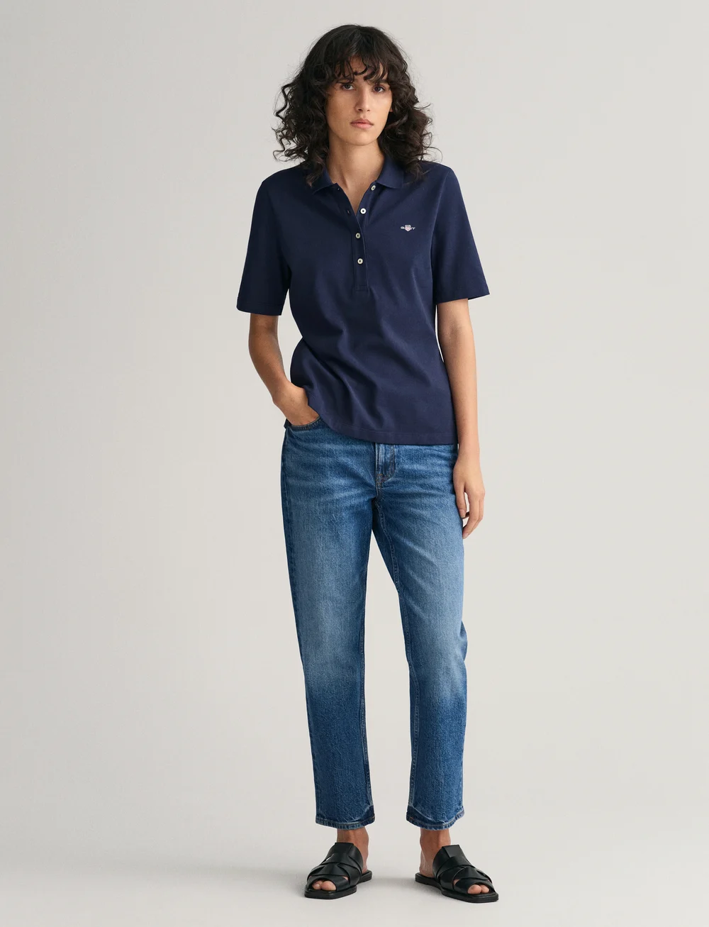 GANT - SLIM SHIELD SS PIQUE POLO - poloer - evening blue - 5
