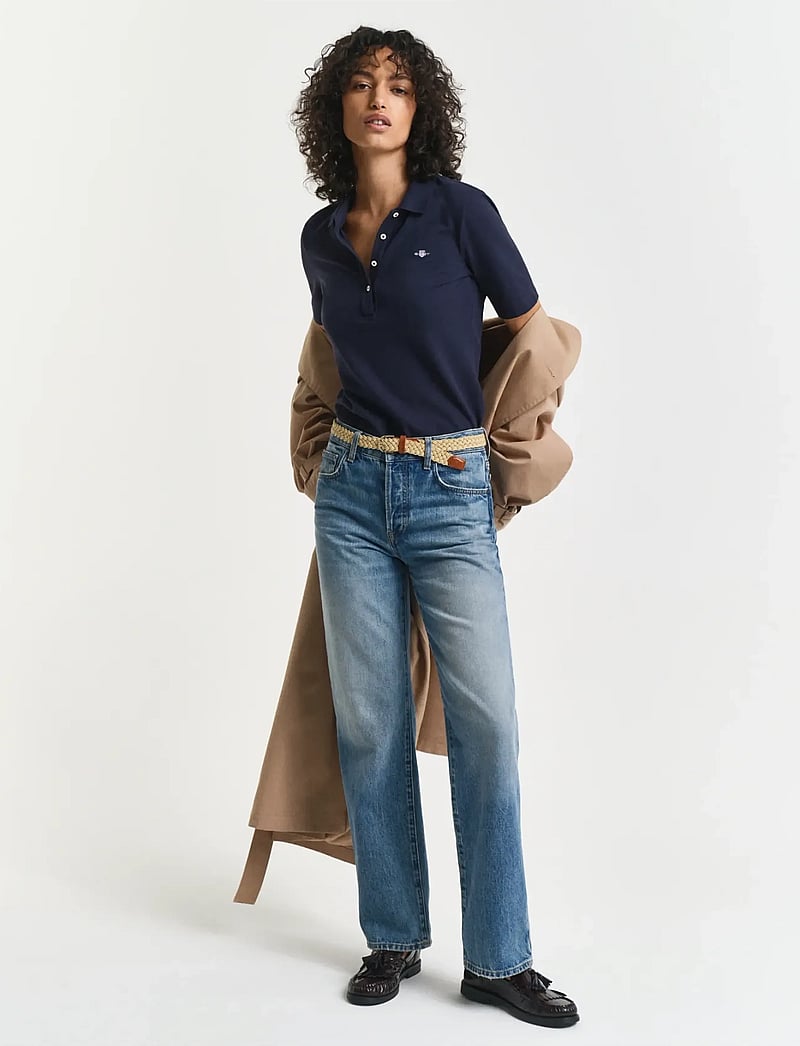 GANT - SLIM SHIELD SS PIQUE POLO - pikéer - evening blue - 5