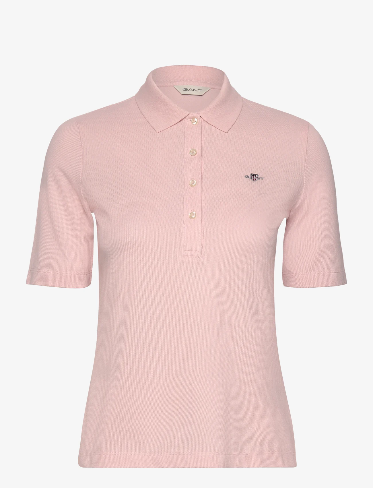 GANT - SLIM SHIELD SS PIQUE POLO - pikeepaidat - faded pink - 0