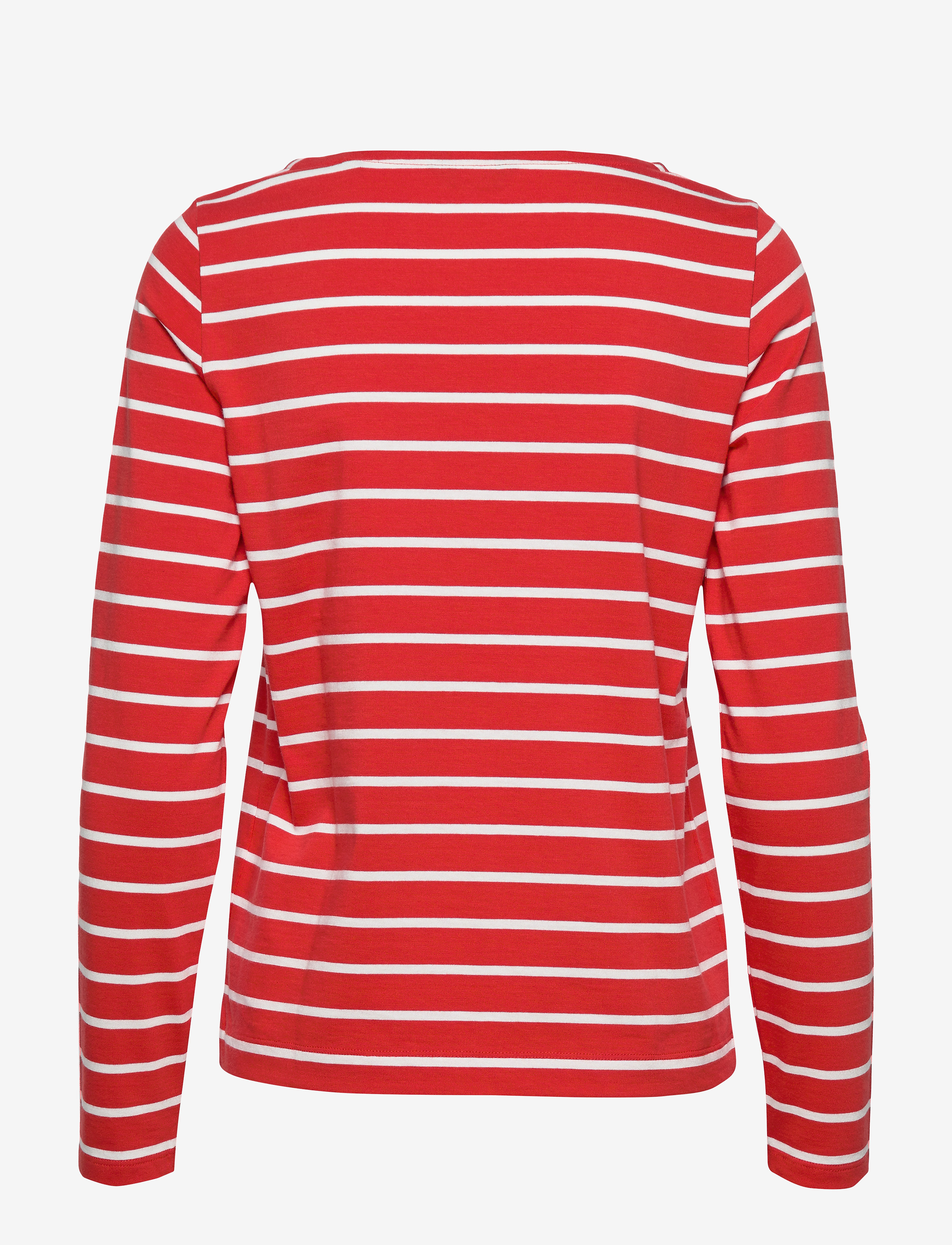 GANT - BRETON STRIPE BOATNECK JUMPER - blood orange - 1