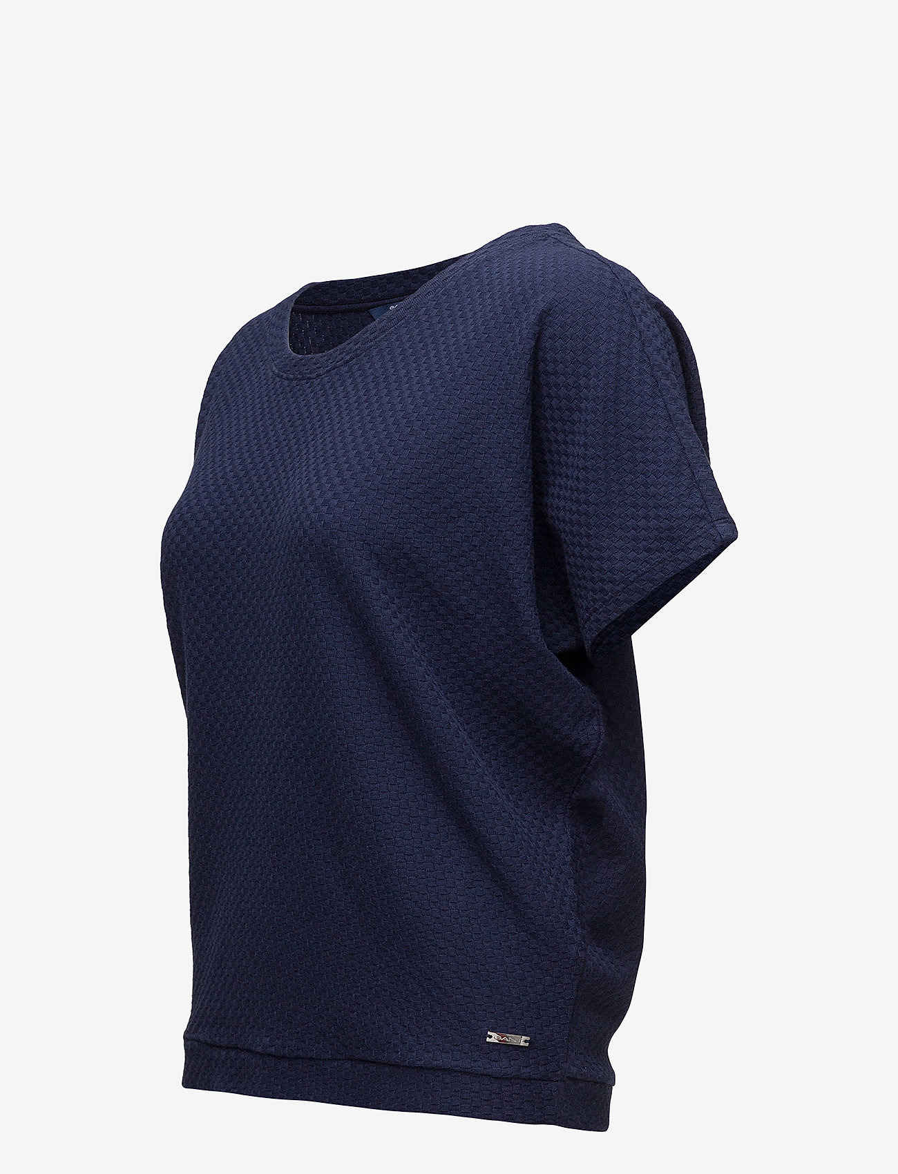 GANT - O1. SMALL SQUARE PATTERN C-NECK TOP - evening blue - 2