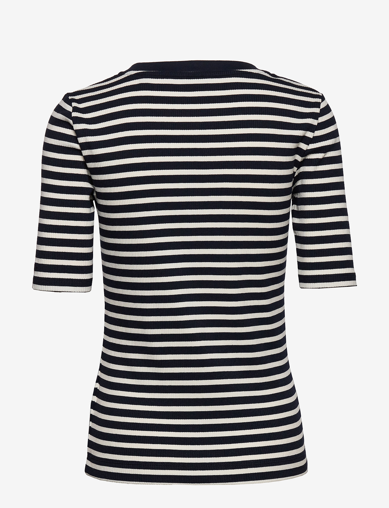 GANT - D1. STRIPED RIB SS TOP - evening blue - 1