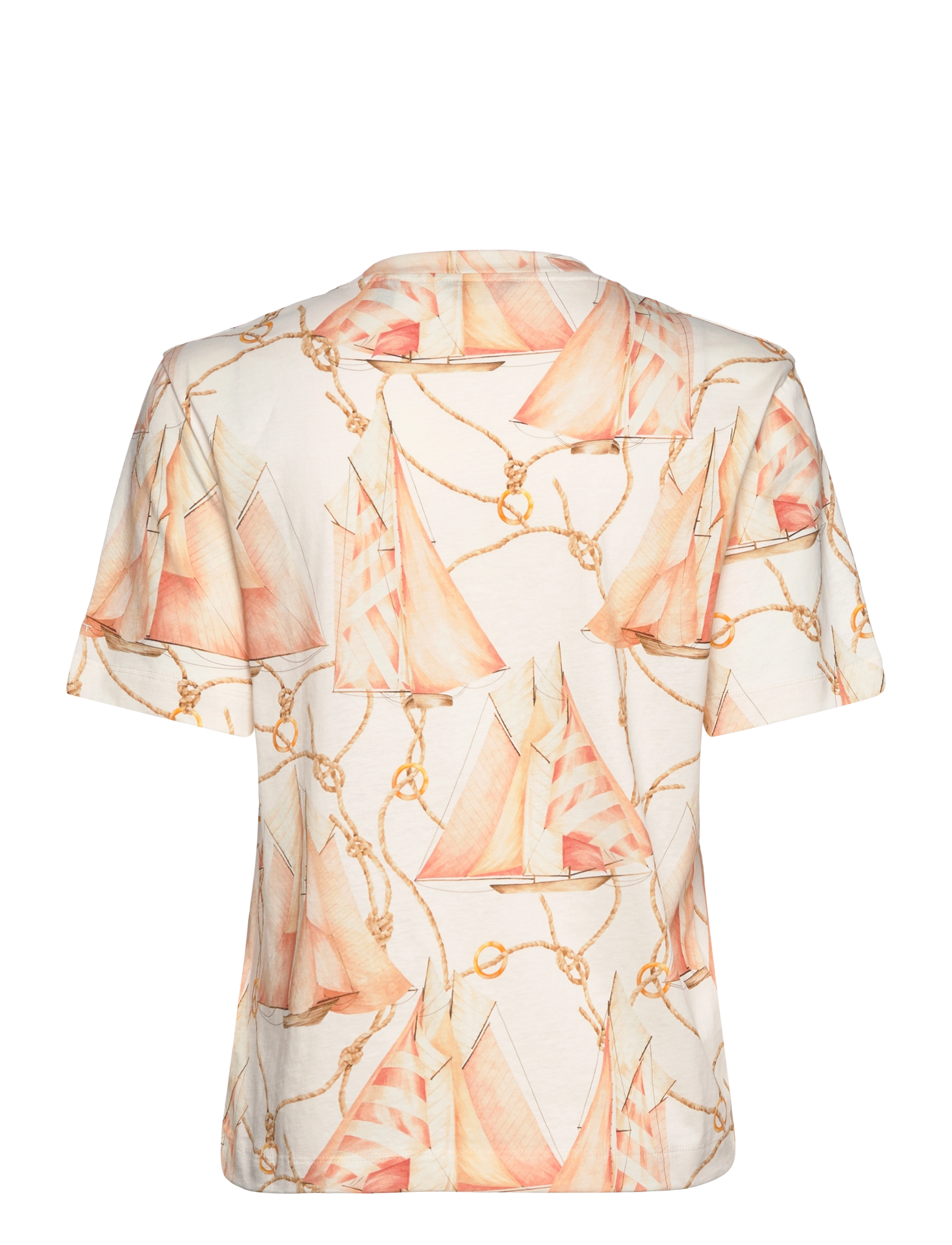 GANT - SAILING PRINT SS T-SHIRT - cream - 1