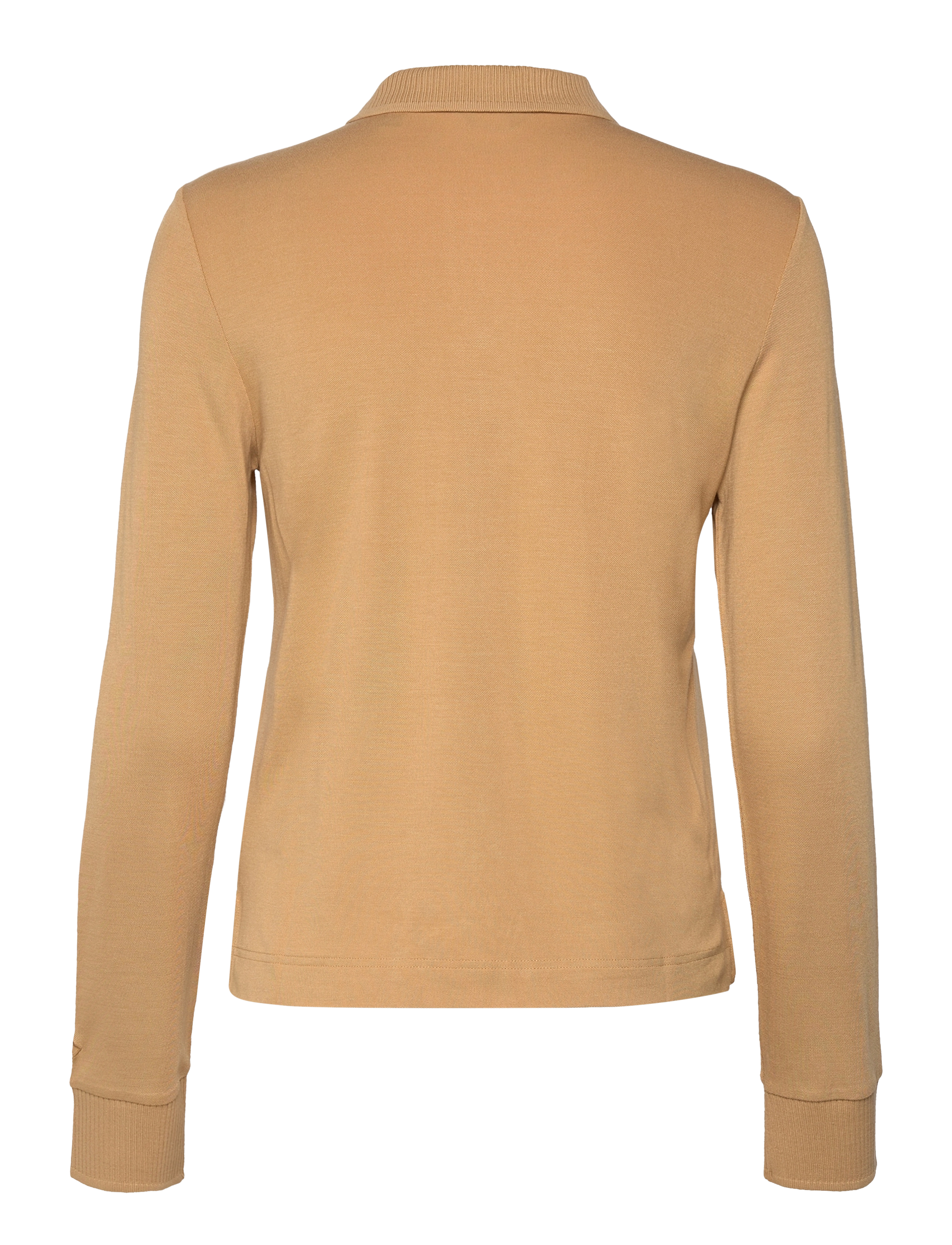 GANT - D1. DETAIL COLLAR LS POLO PIQUE - toffee beige - 1