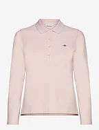 SLIM SHIELD LS PIQUE POLO - FADED PINK