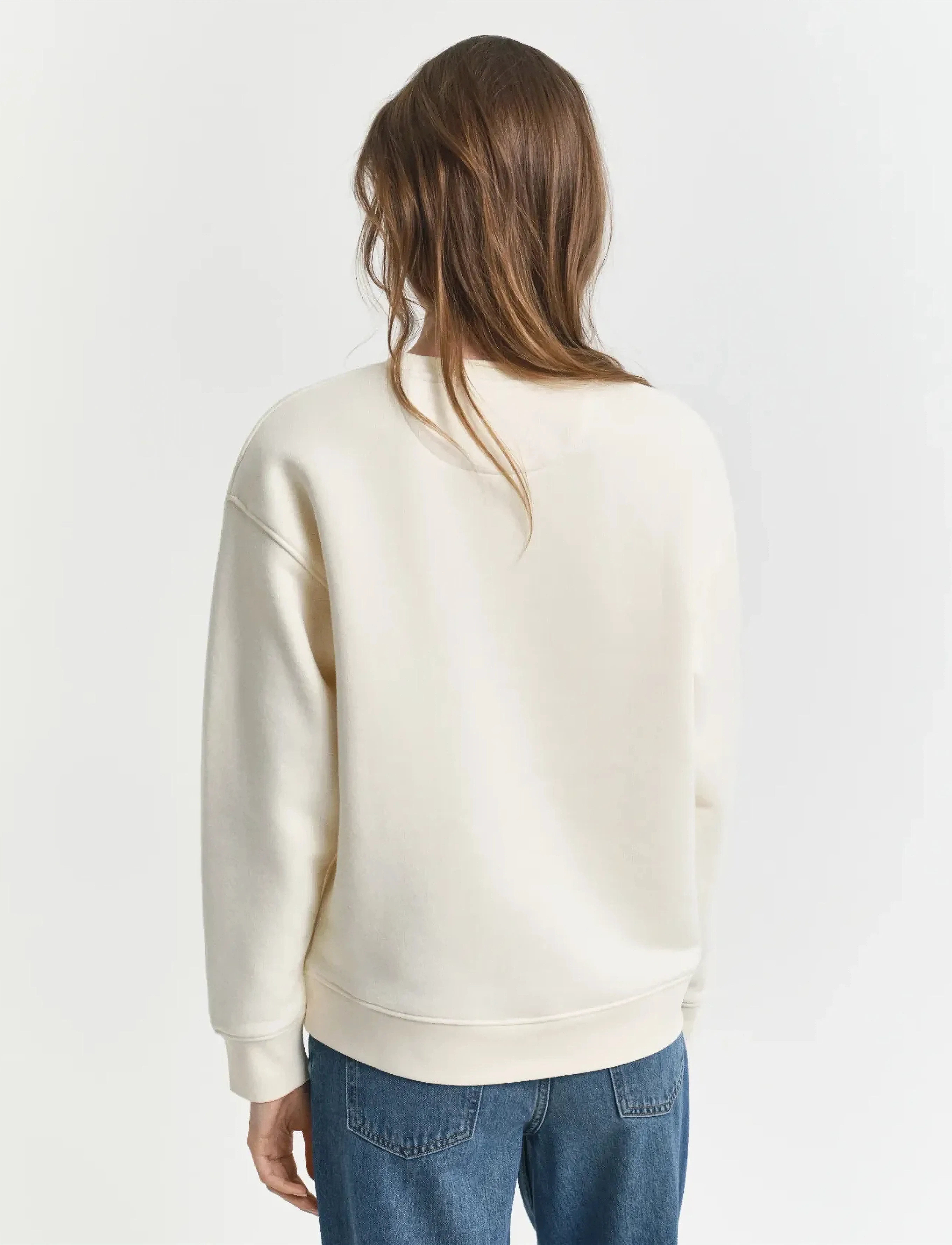Gant - GRAPHIC C-NECK SWEAT - dressipluusid - cream - 3