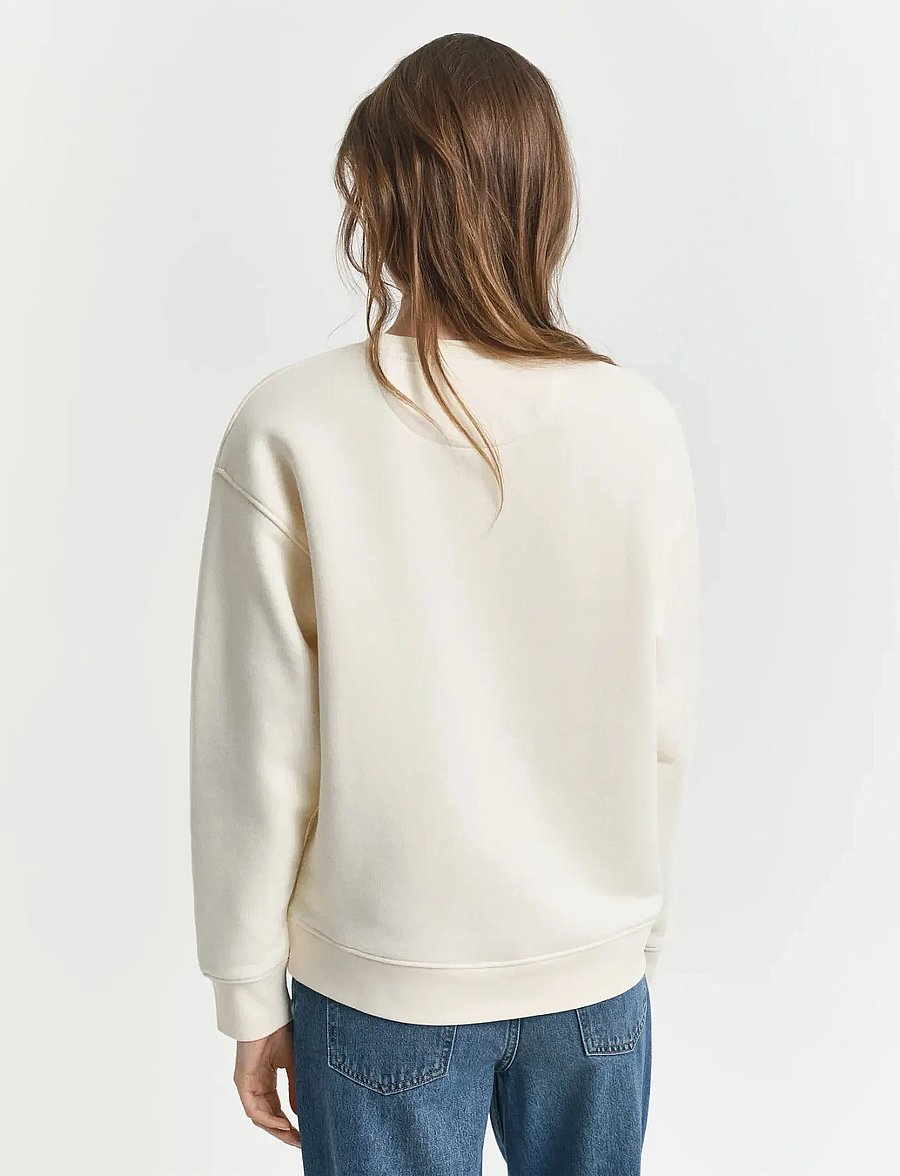 Gant - GRAPHIC C-NECK SWEAT - sweatshirts - cream - 3