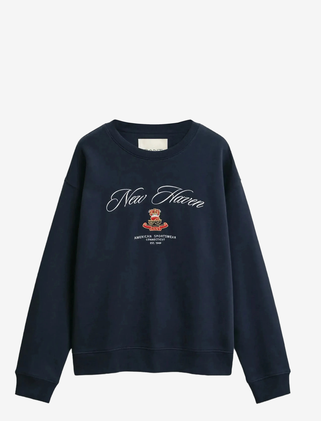 GANT - CREST C-NECK SWEAT - fashion trends - evening blue - 1