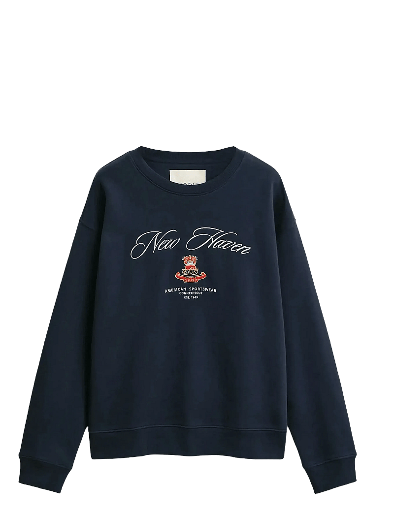 GANT - CREST C-NECK SWEAT - modetrender - evening blue - 1