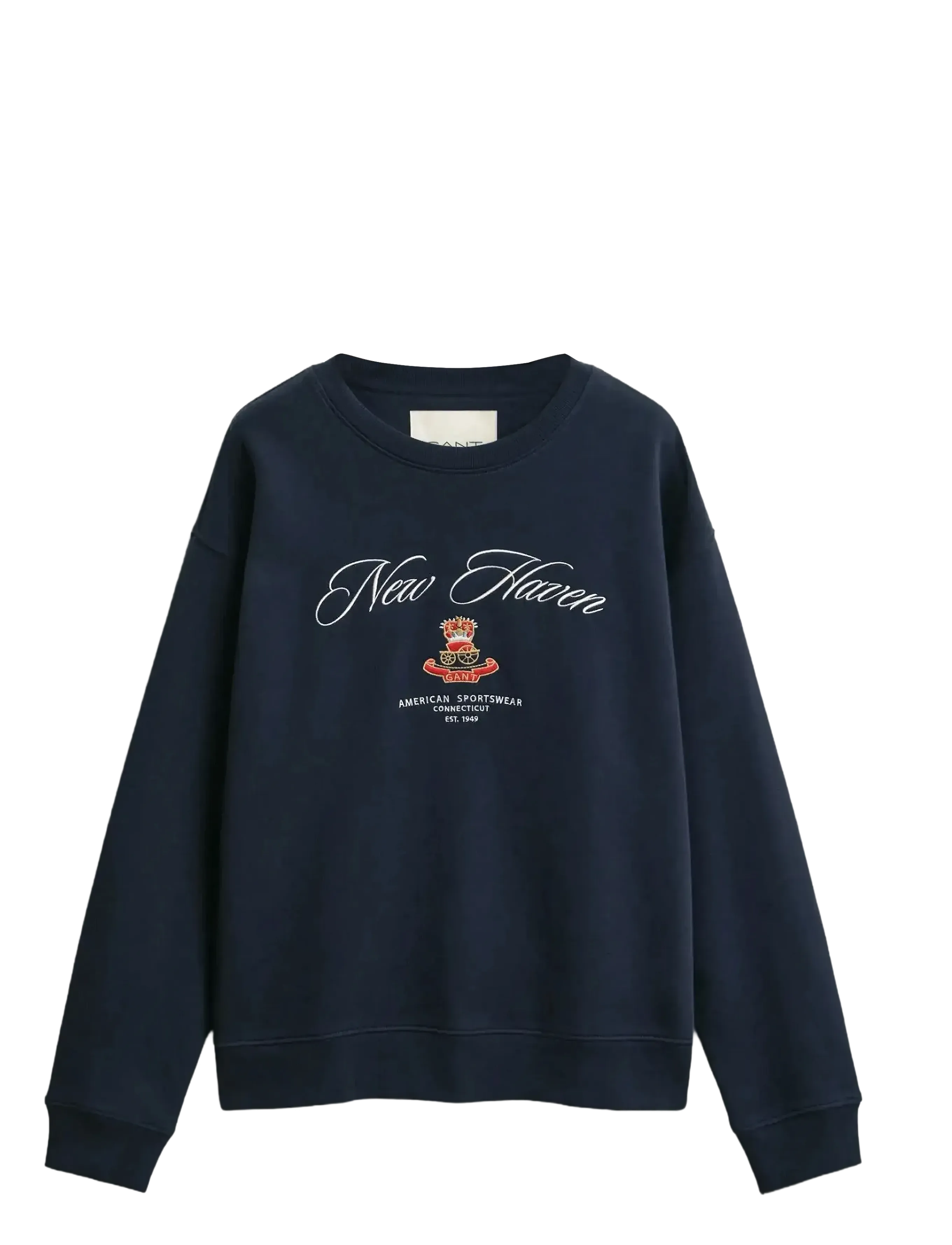 Gant CREST C-NECK SWEAT - Drabužiai - EVENING BLUE / undefined