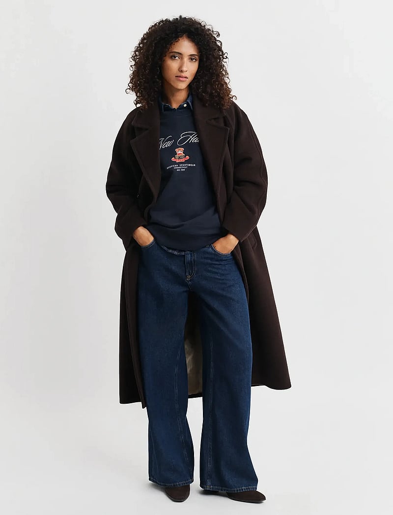 GANT - CREST C-NECK SWEAT - modetrender - evening blue - 4