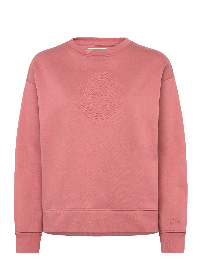 GANT - RAISED GRAPHIC C-NECK SWEAT - modetrender - faded brick - 0