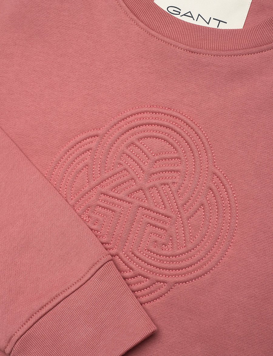 Gant - RAISED GRAPHIC C-NECK SWEAT - mode trends - faded brick - 2