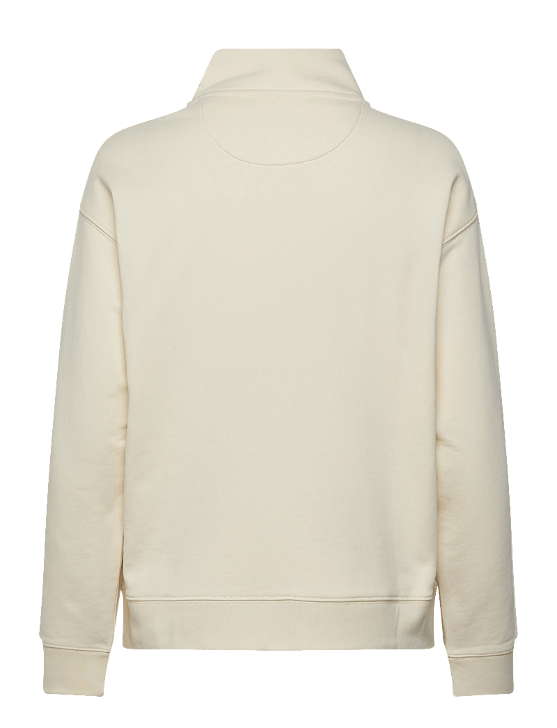 GANT - SCRIPT HALF ZIP SWEAT - mode trends - cream - 1