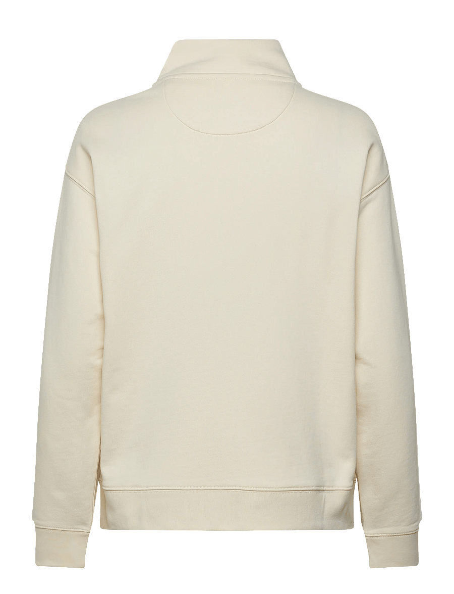 Gant - SCRIPT HALF ZIP SWEAT - modetrender - cream - 1