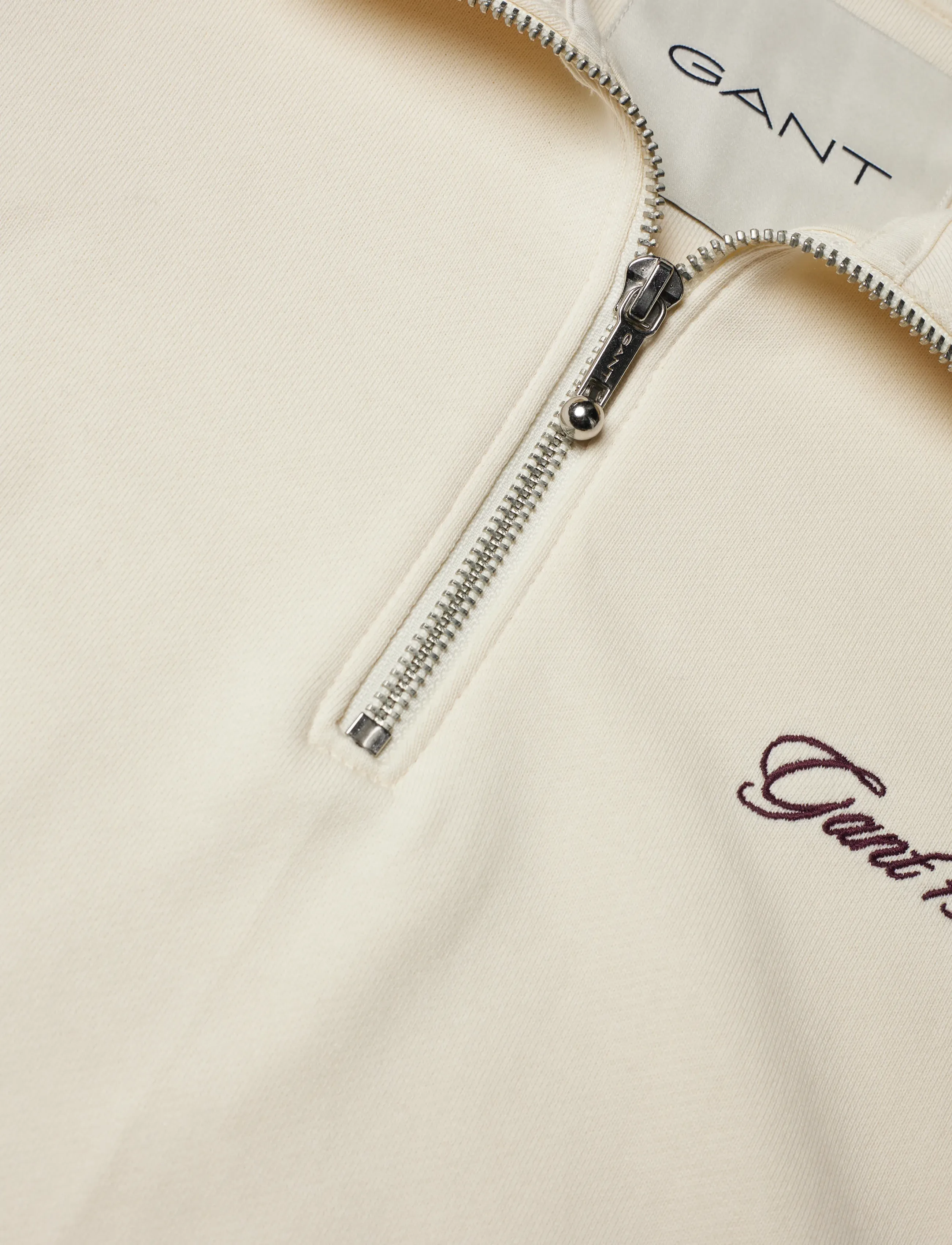 Gant - SCRIPT HALF ZIP SWEAT - modetrender - cream - 2