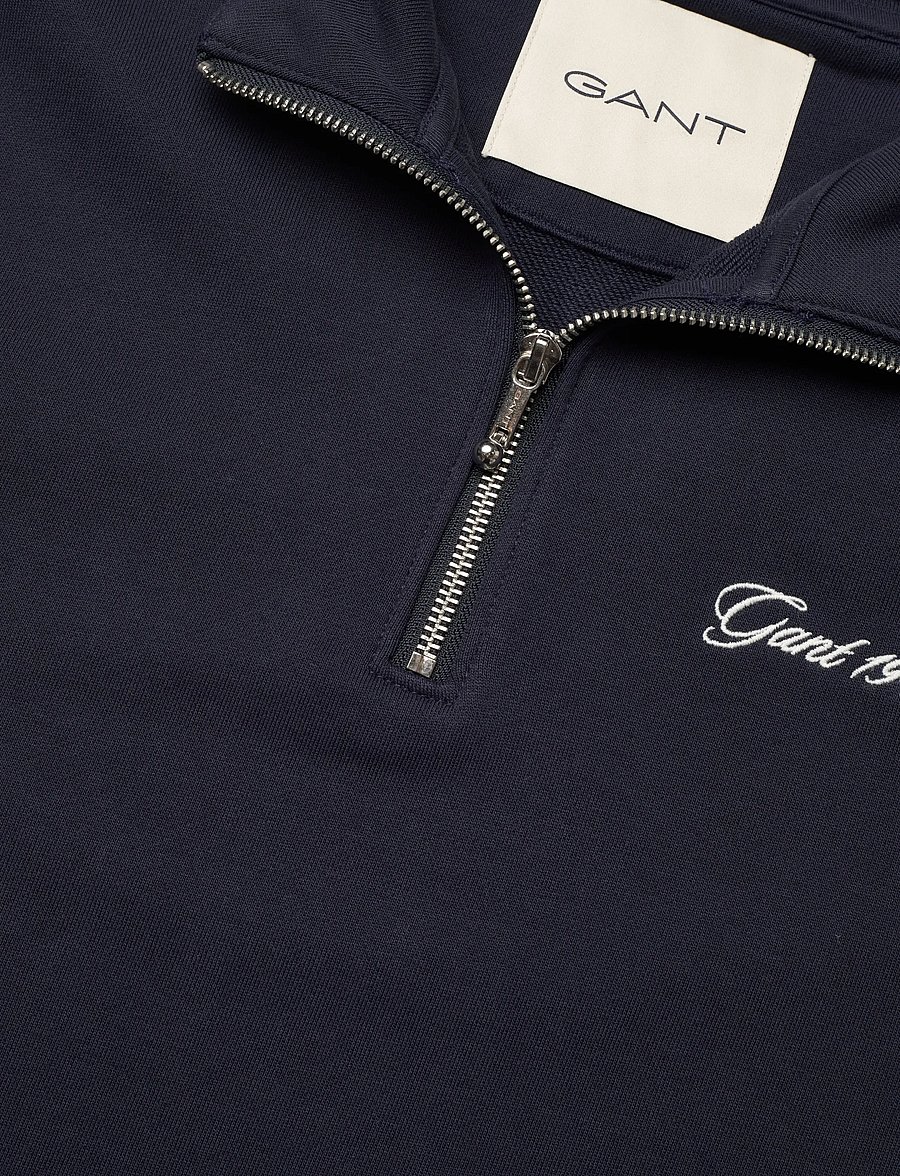Gant - SCRIPT HALF ZIP SWEAT - sweatshirts - evening blue - 2