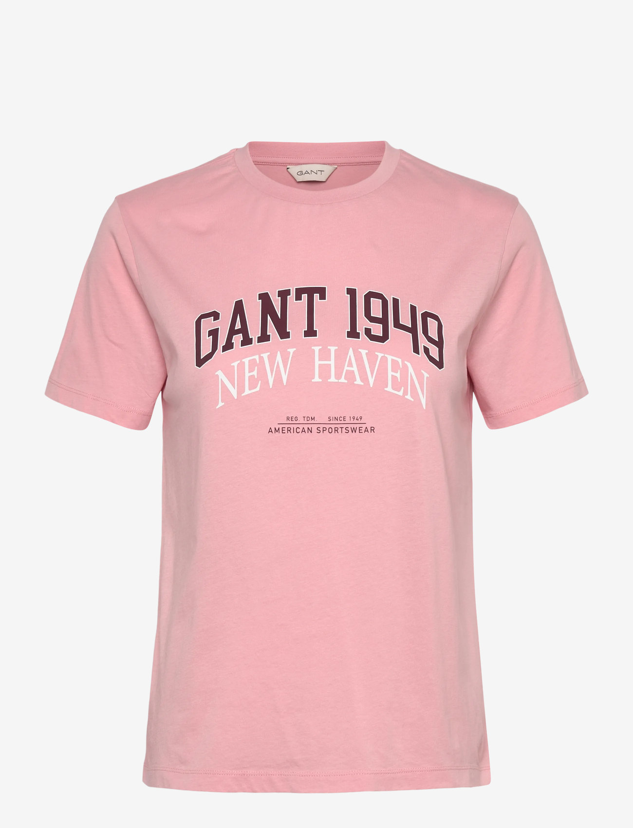 GANT - REG COTTON ARCH PRINT SS T-SHIRT - summer rose - 0