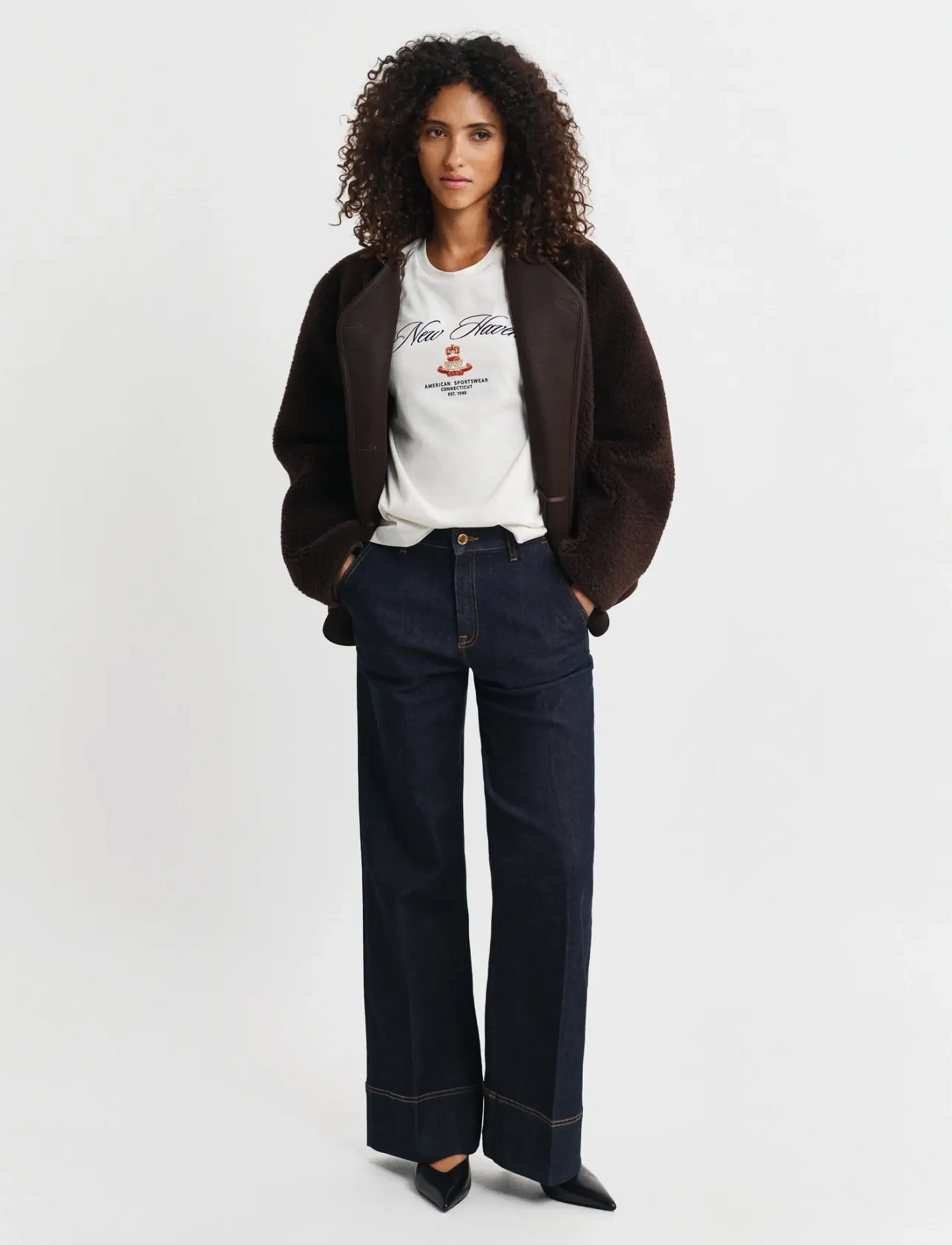 Gant - REG COTTON CREST SS T-SHIRT - t-shirts - eggshell - 4