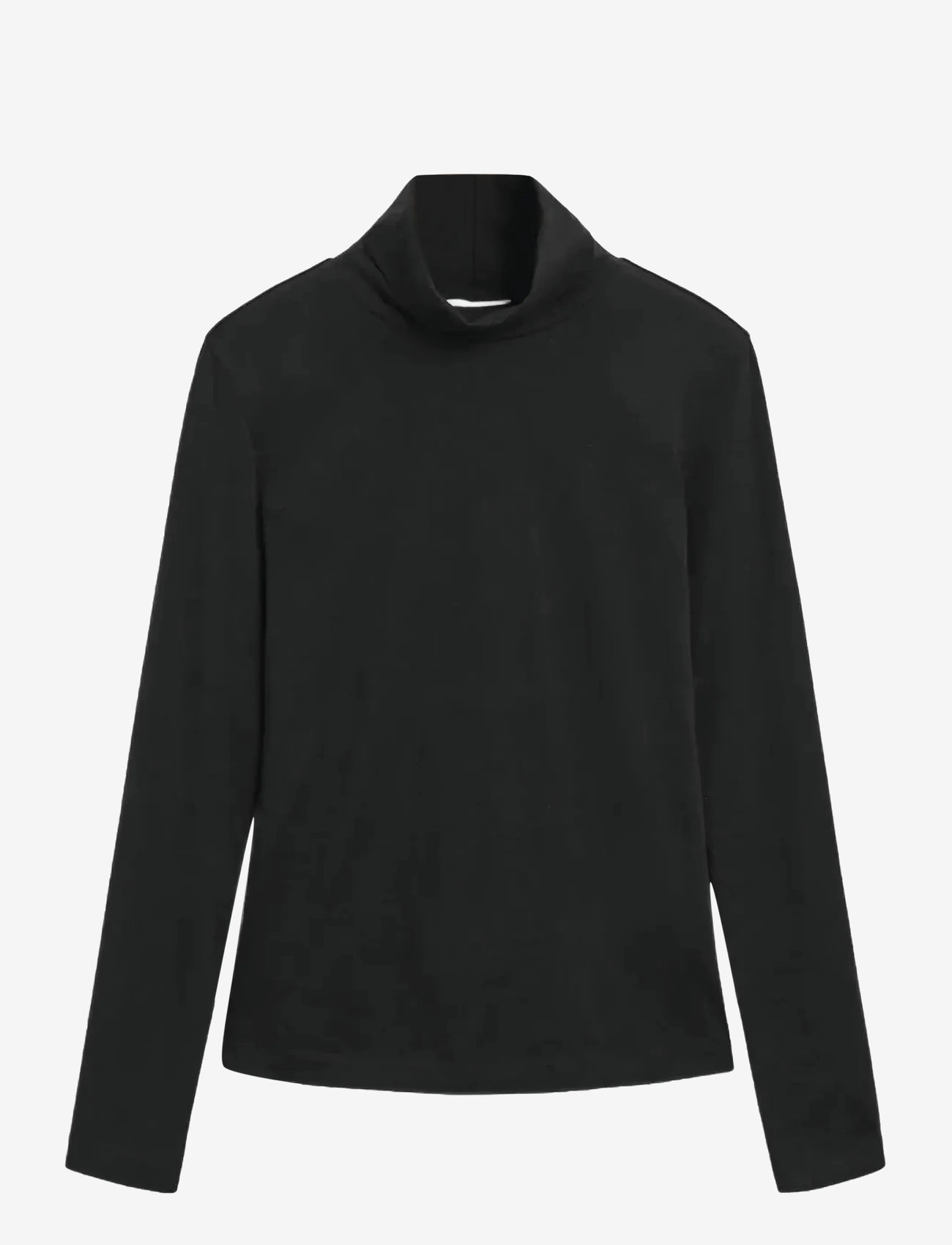 GANT - LIGHT COTTON LS TURTLENECK - rollkragenpullover - black - 1