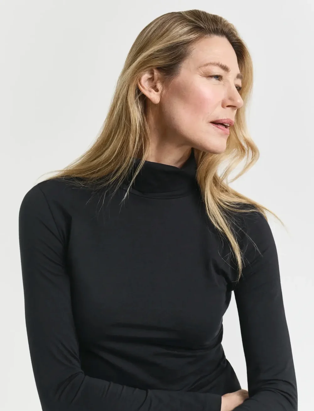 GANT - LIGHT COTTON LS TURTLENECK - polotröjor - black - 3