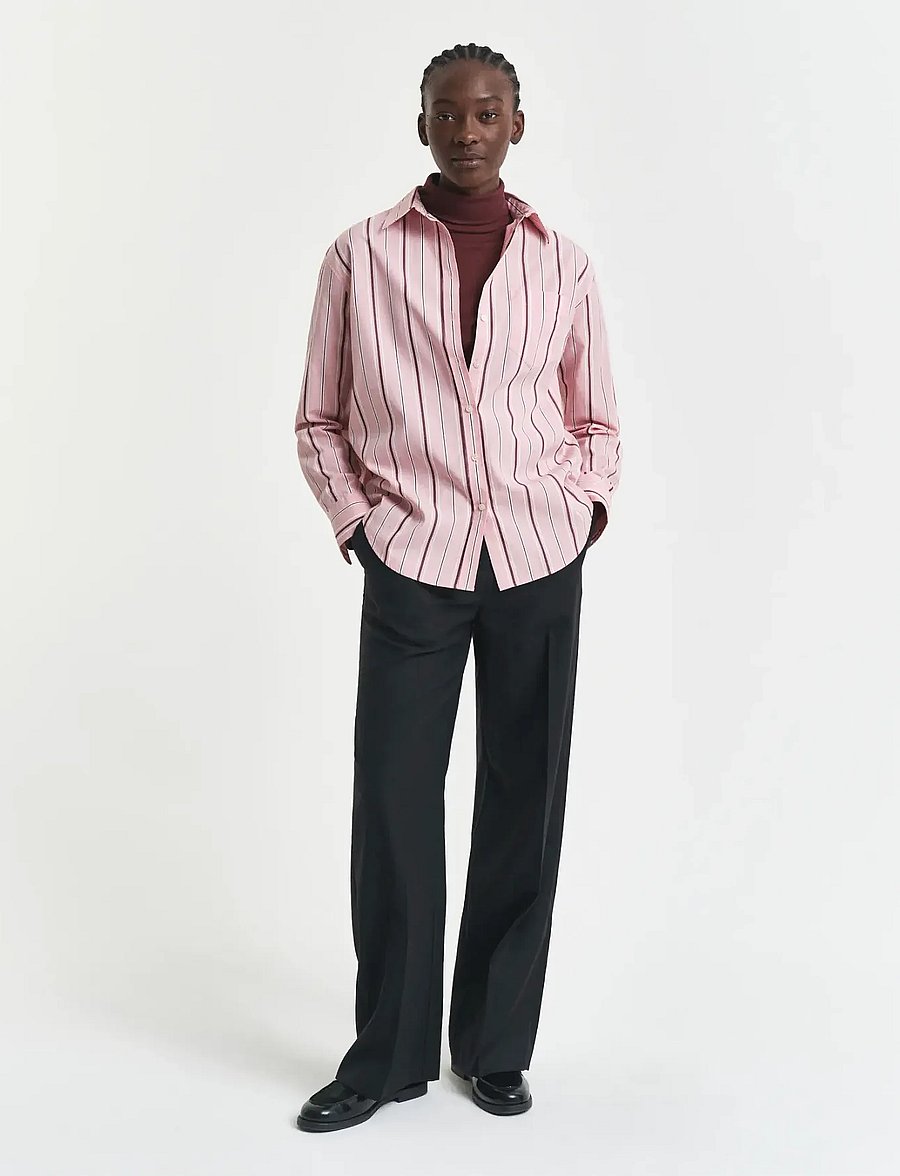 Gant - LIGHT COTTON LS TURTLENECK - polotröjor - plum wine - 4