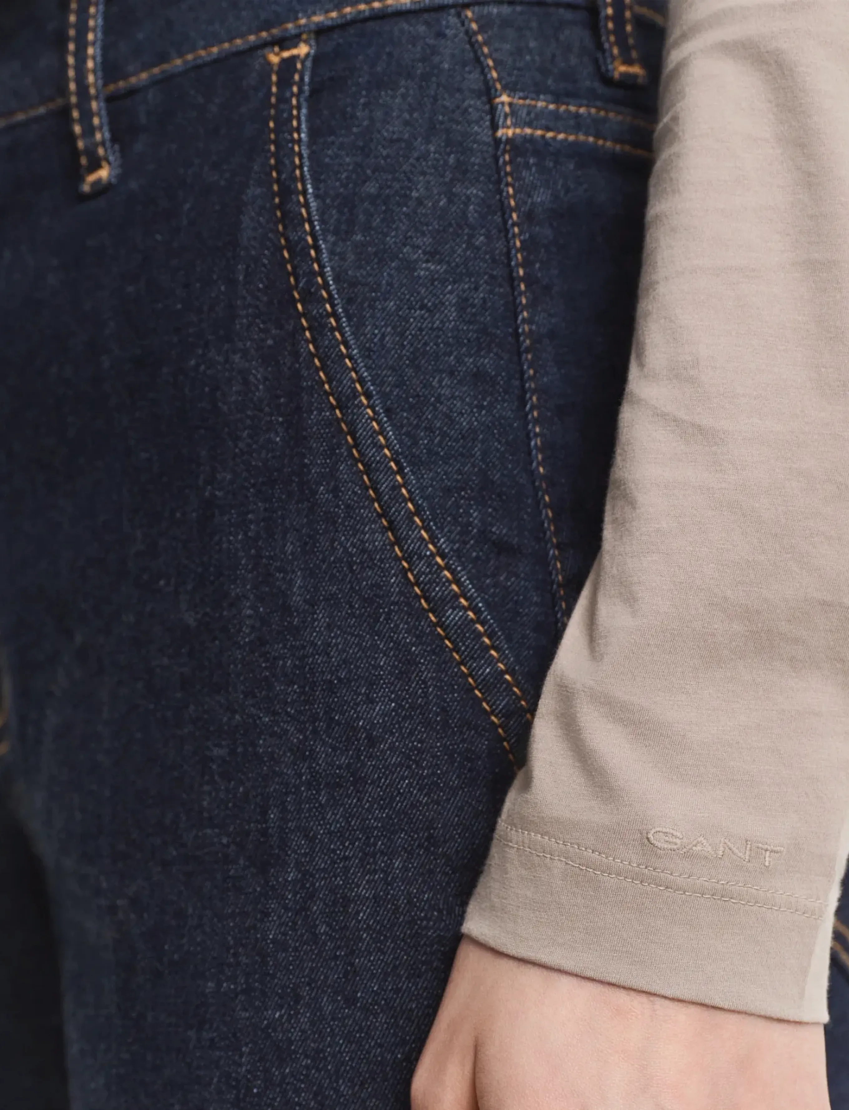 Gant - LIGHT COTTON LS TURTLENECK - rullekraver - taupe beige - 3