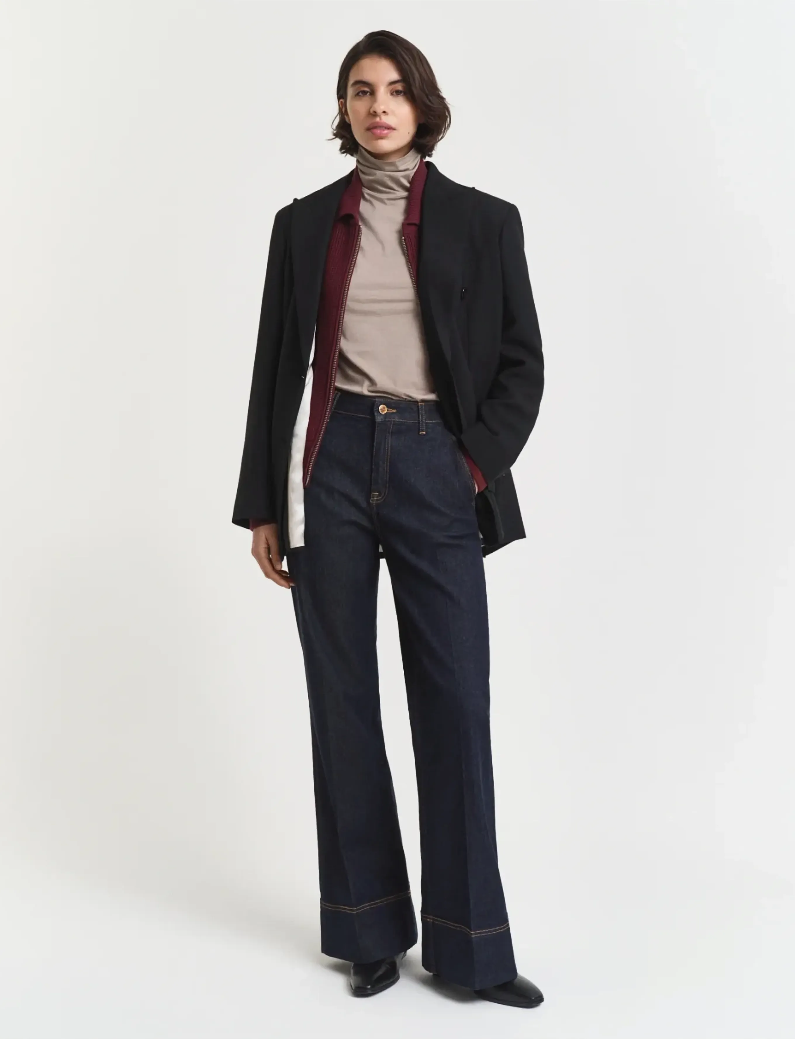 Gant - LIGHT COTTON LS TURTLENECK - rullekraver - taupe beige - 4