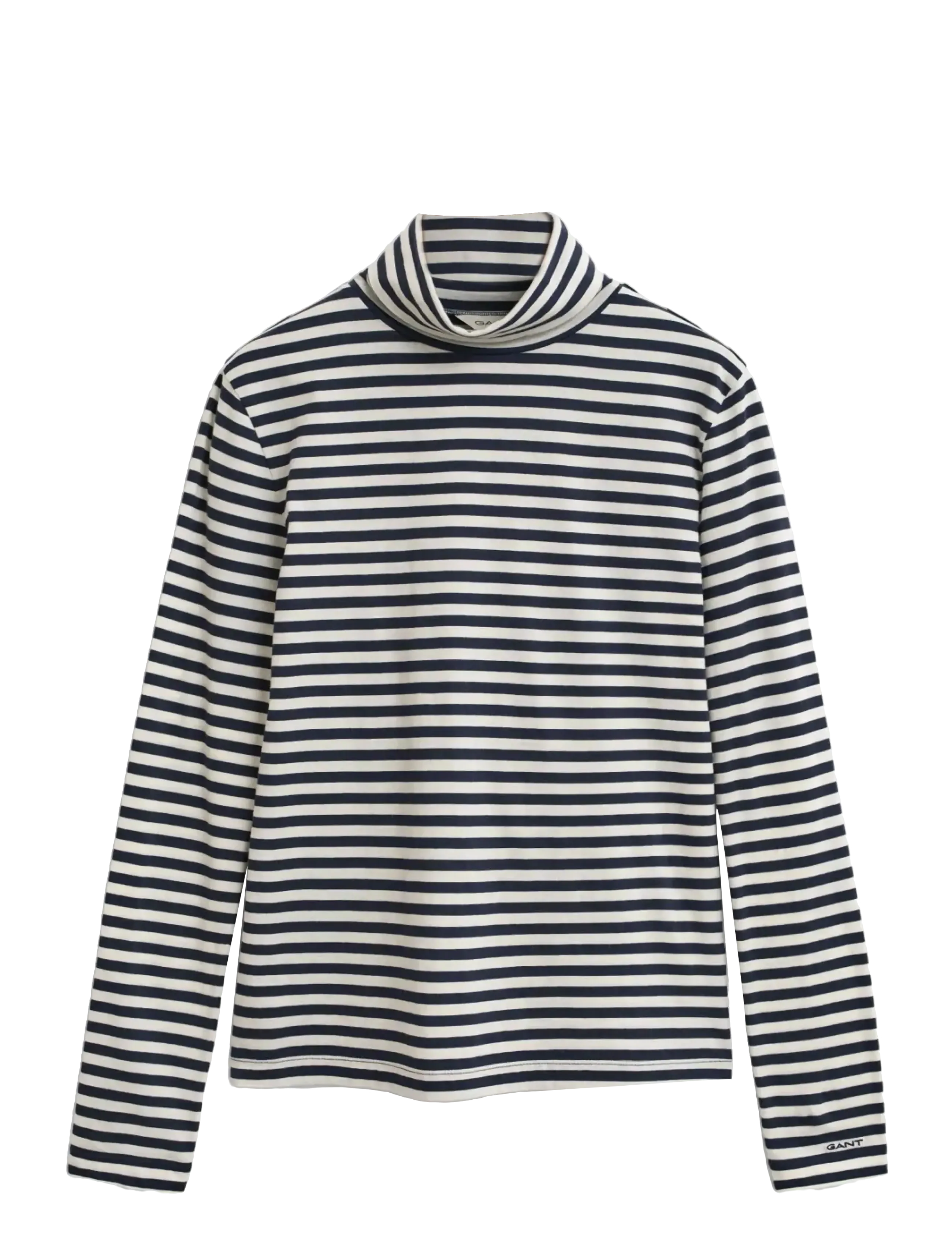 GANT LIGHT COTTON STRIPED LS TURTLENECK - Kläder - EVENING BLUE / navy