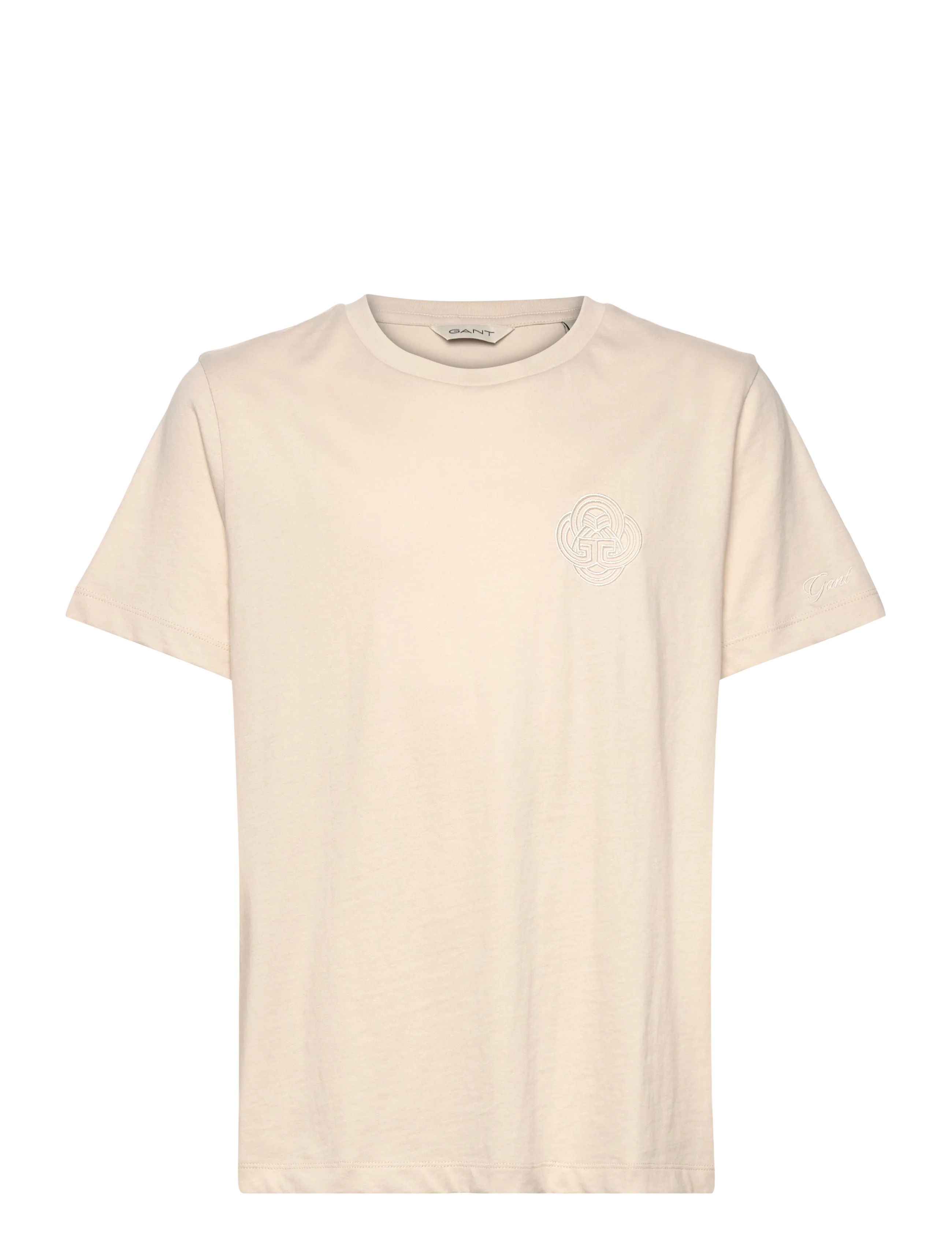 Gant REG COTTON GRAPHIC SS T-SHIRT - Kleidung - PUTTY / cream