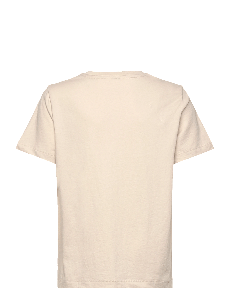 GANT - REG COTTON GRAPHIC SS T-SHIRT - t-shirts - putty - 1