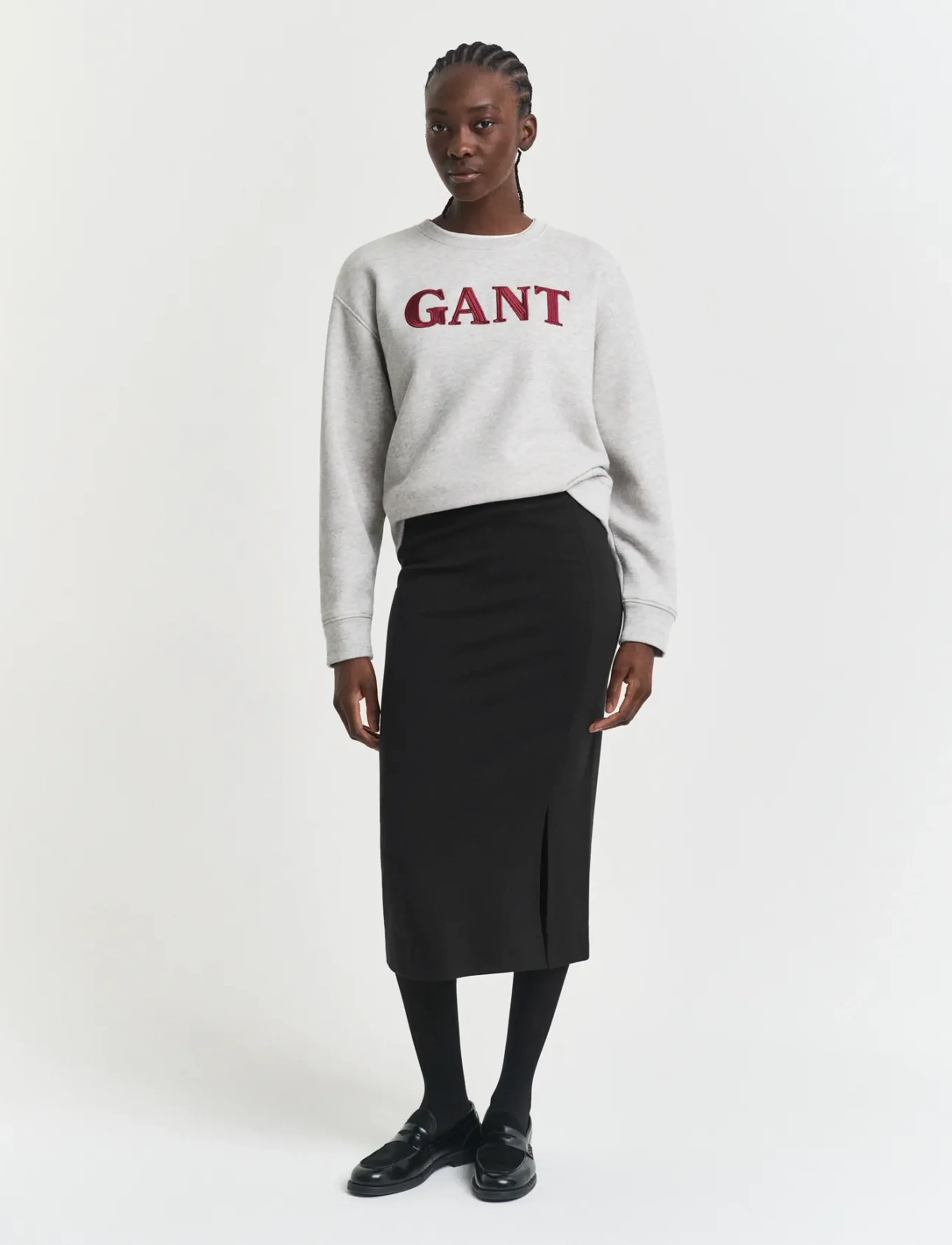 Gant JERSEY PENCIL SKIRT - Seelikud - BLACK / multi