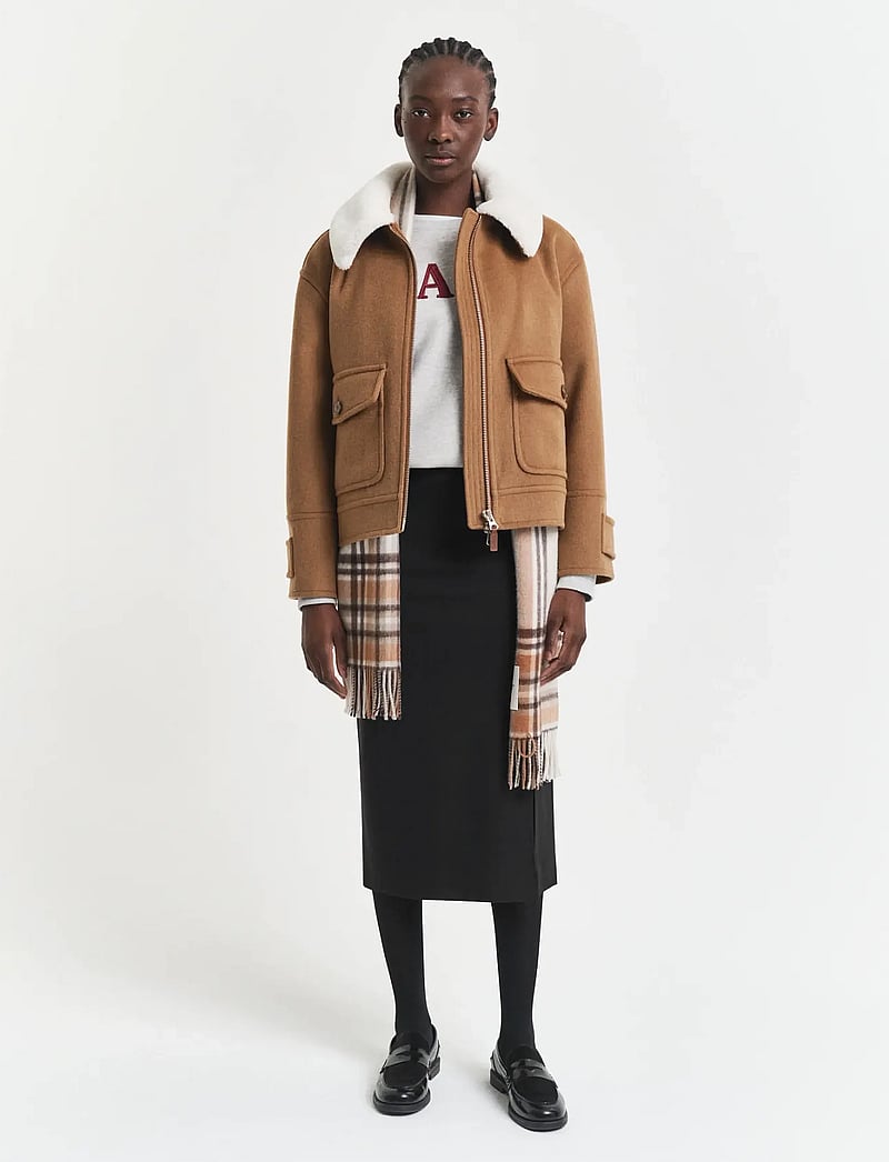 GANT - JERSEY PENCIL SKIRT - pencil skirts - black - 4