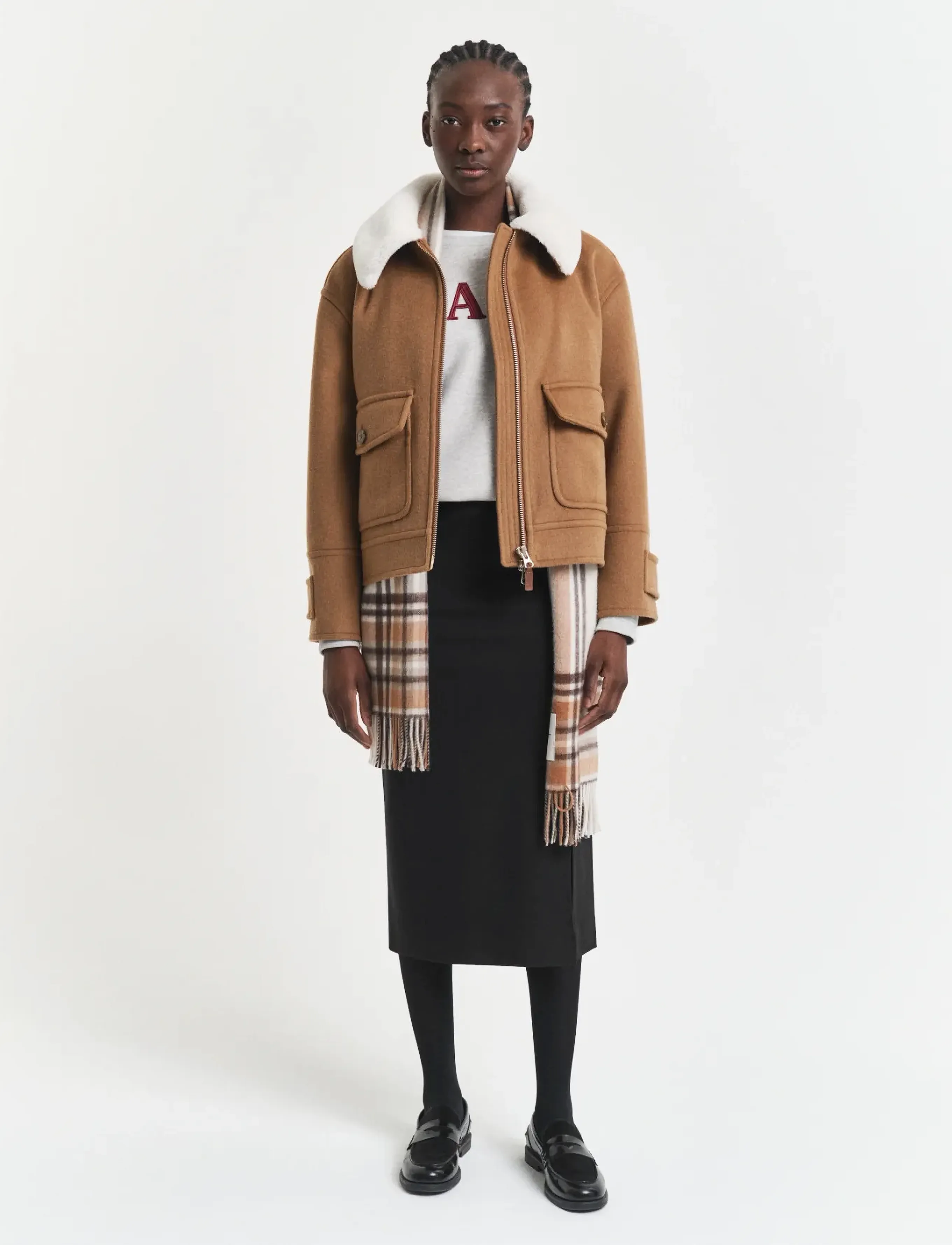 Gant - JERSEY PENCIL SKIRT - blýantspils - black - 4