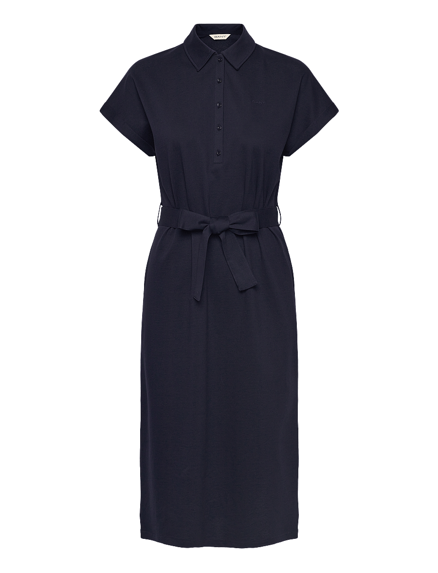 Gant - SS PIQUE POLO DRESS - robes chemises - evening blue - 1