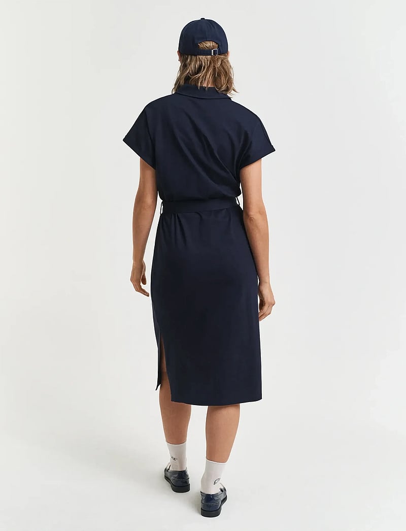 GANT - SS PIQUE POLO DRESS - hemdkleider - evening blue - 3