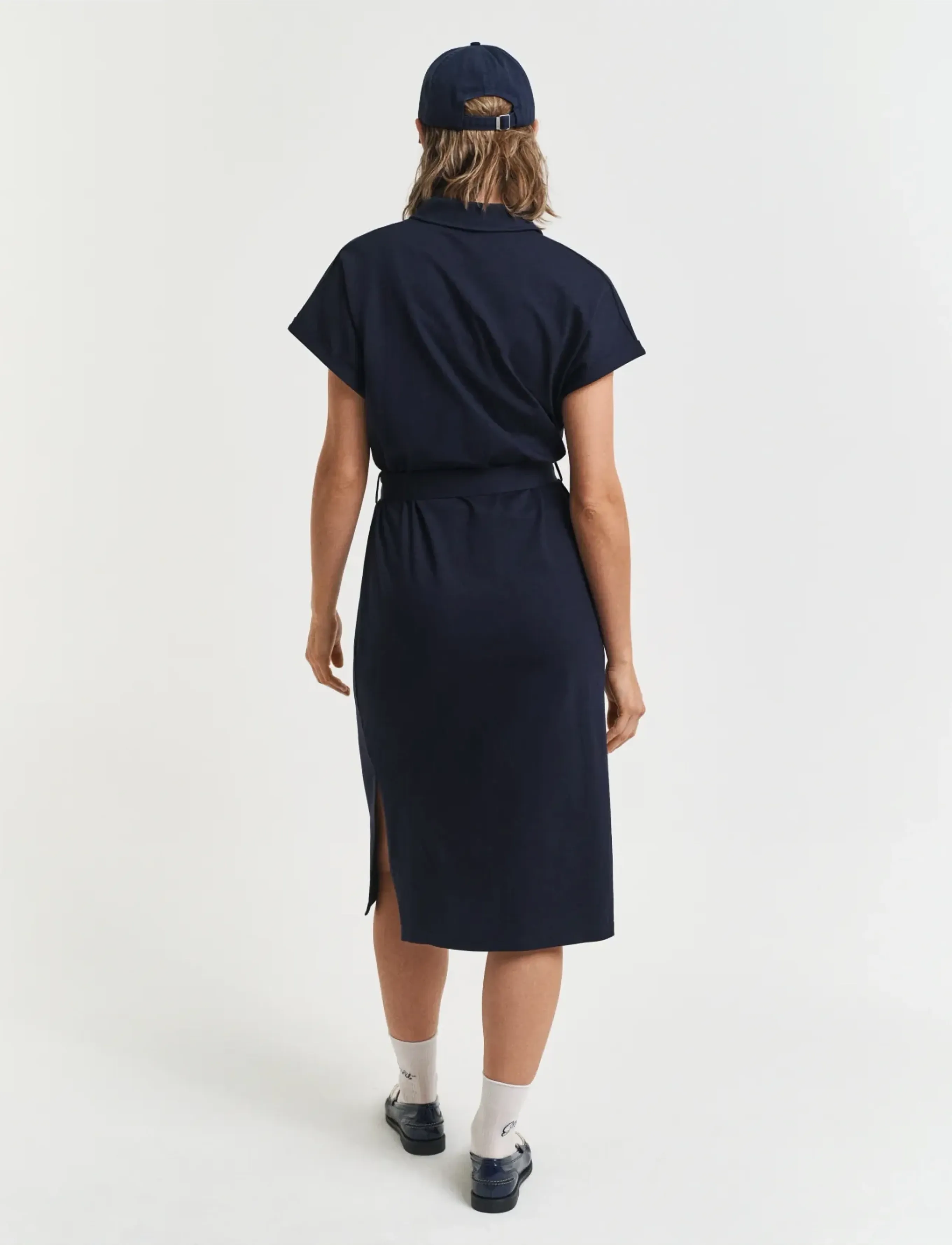 Gant - SS PIQUE POLO DRESS - robes chemises - evening blue - 3