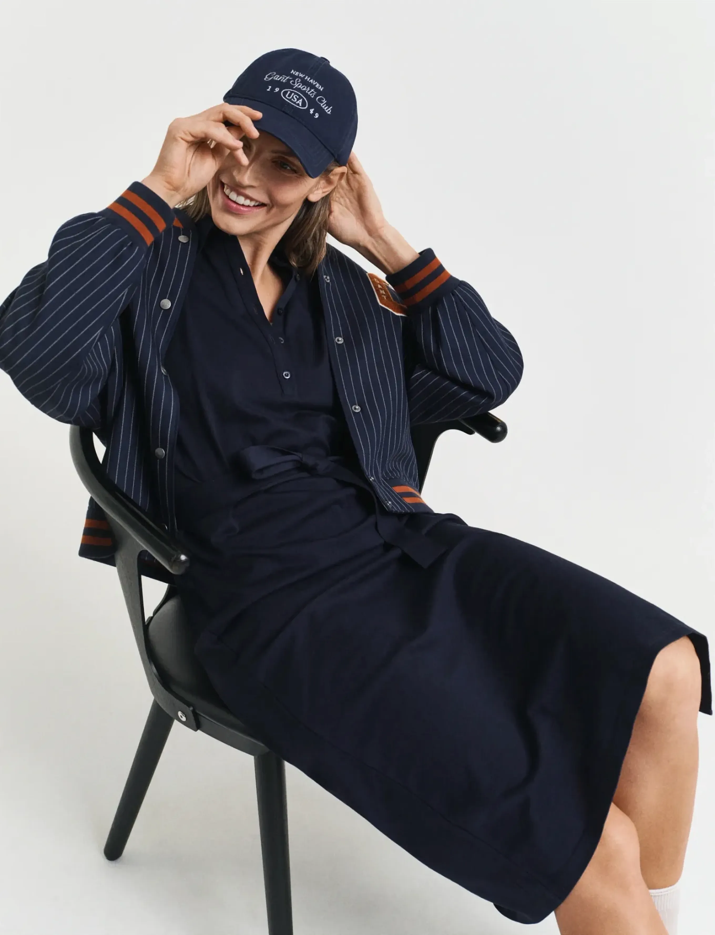 Gant - SS PIQUE POLO DRESS - robes chemises - evening blue - 4