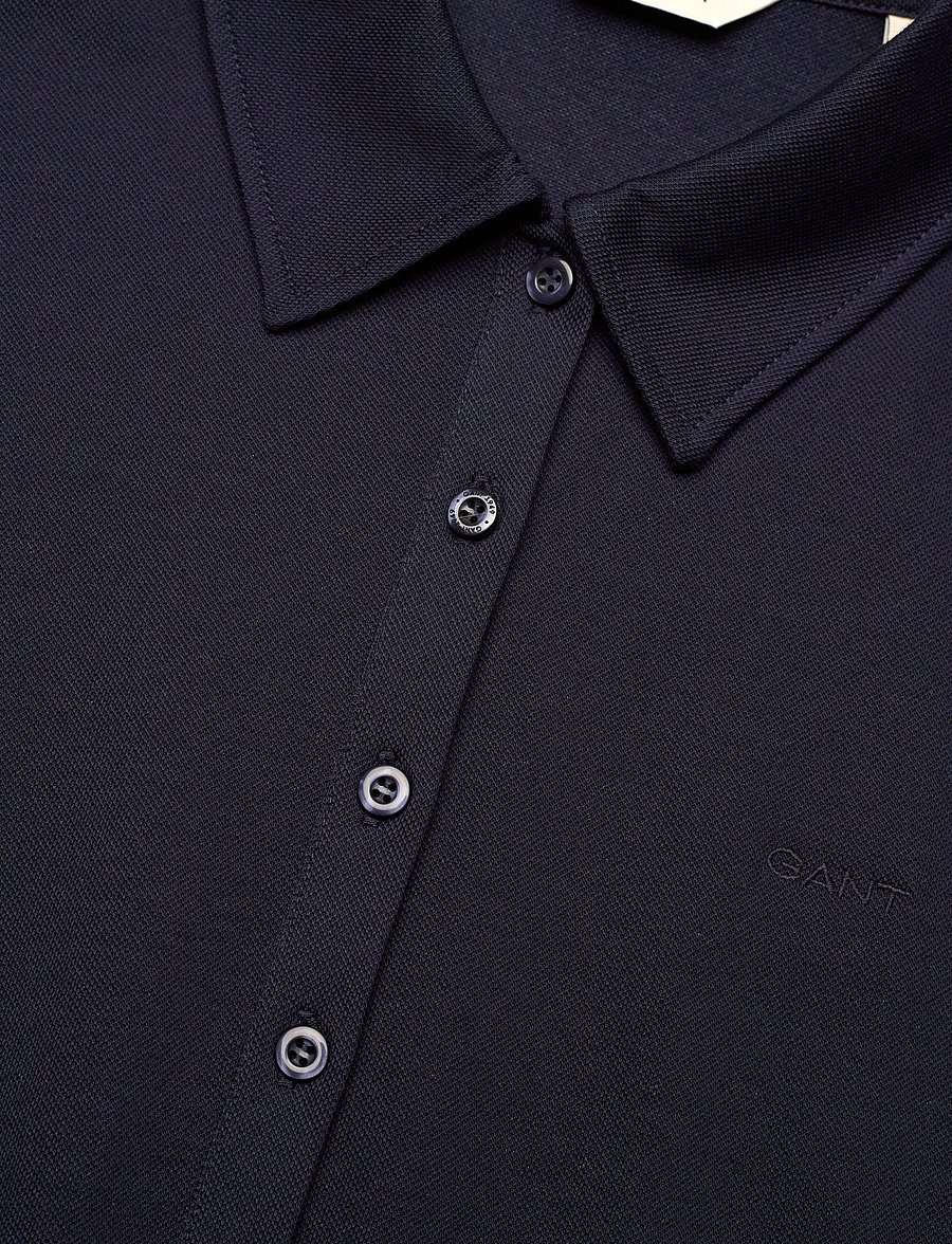 Gant - SS PIQUE POLO DRESS - robes chemises - evening blue - 5