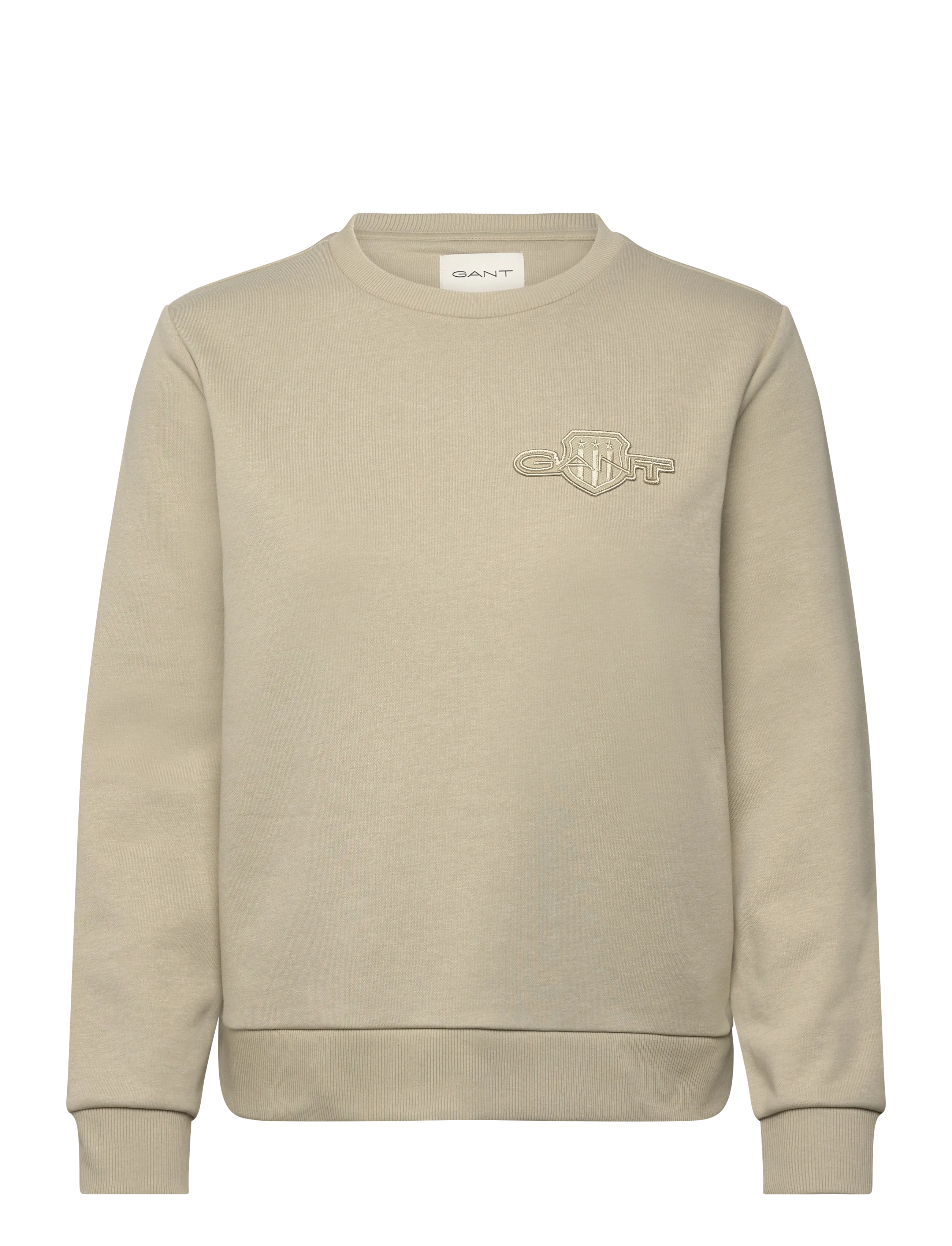 Gant REG TONAL SHIELD C-NECK SWEAT - Sweatshirts - COUNTRY BEIGE / beige