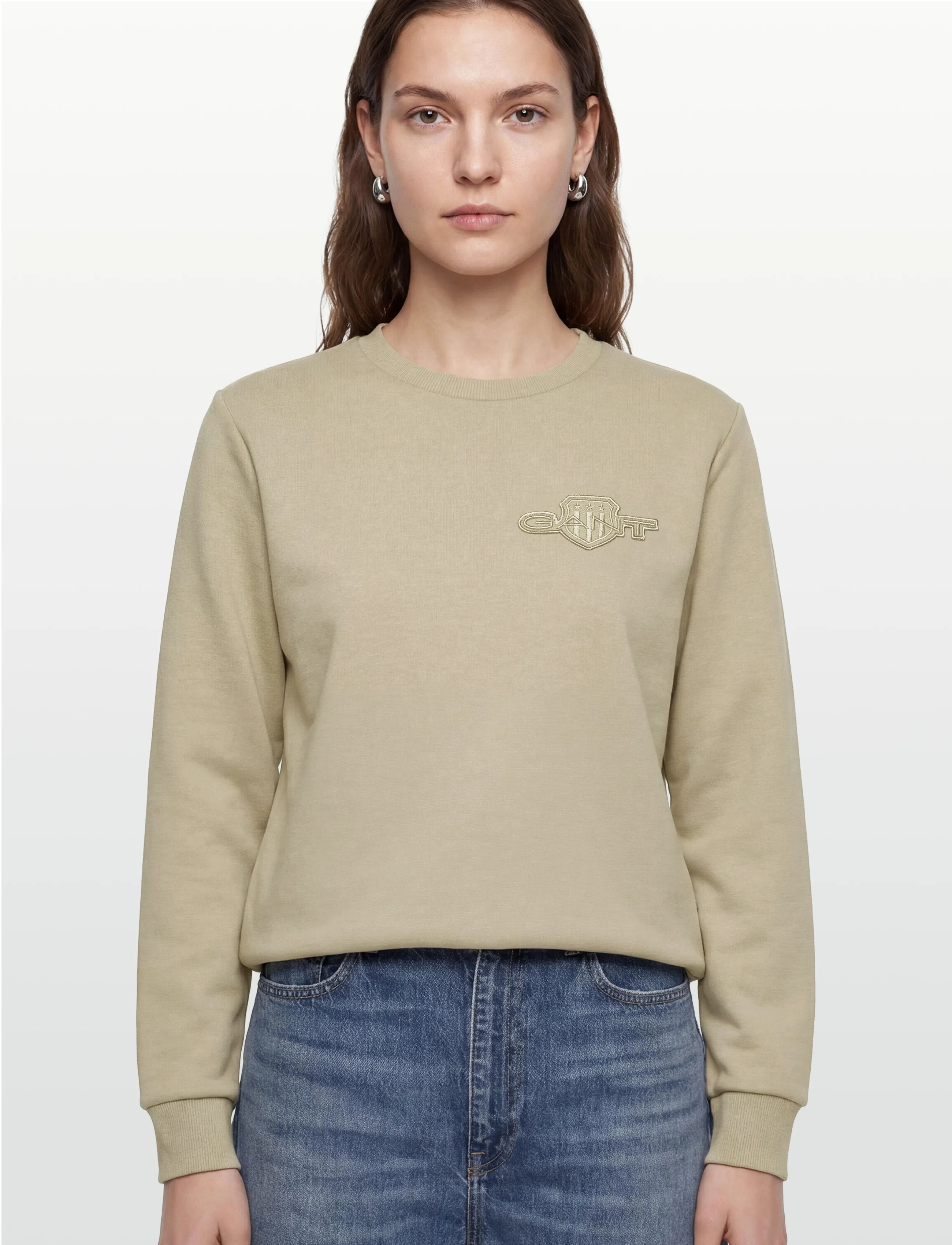 Gant Reg Tonal Shield C-Neck Sweat sweatshirts dam – bild 2