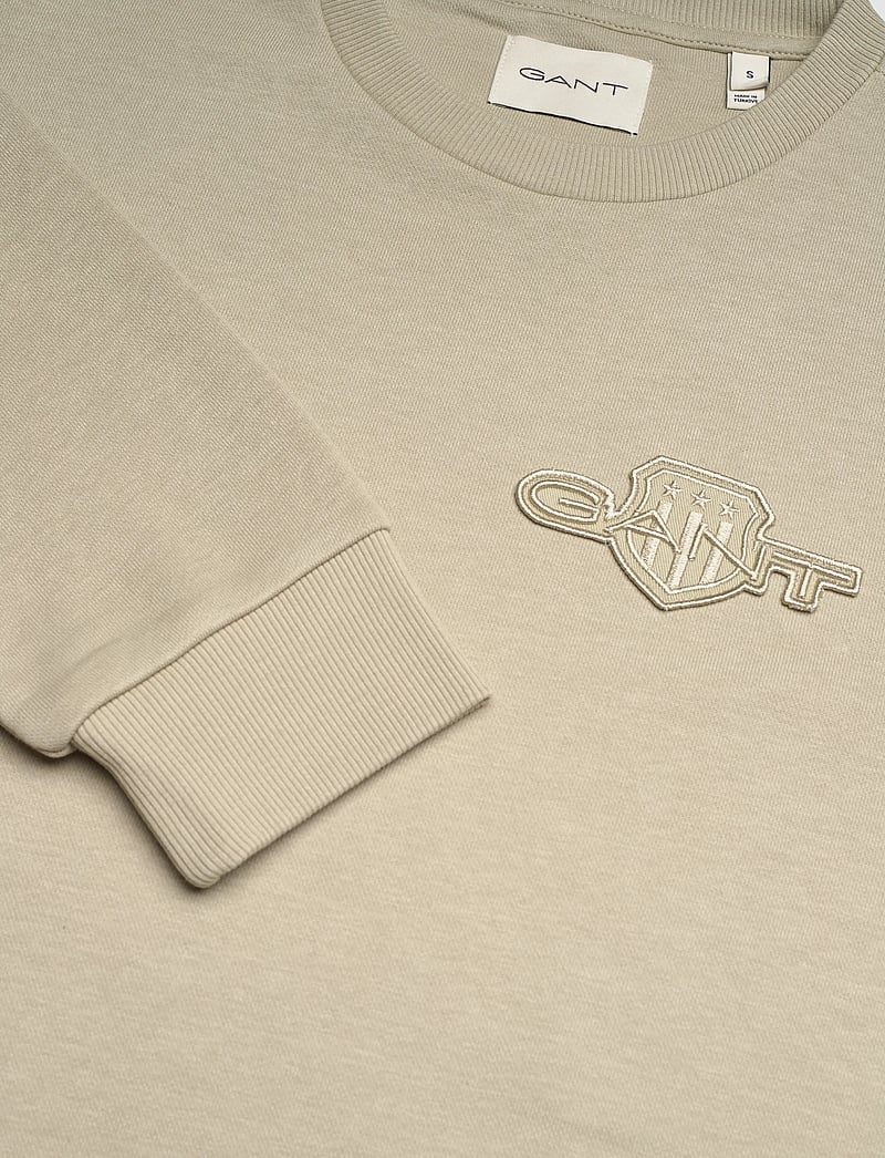 GANT - REG TONAL SHIELD C-NECK SWEAT - modetrends - country beige - 2