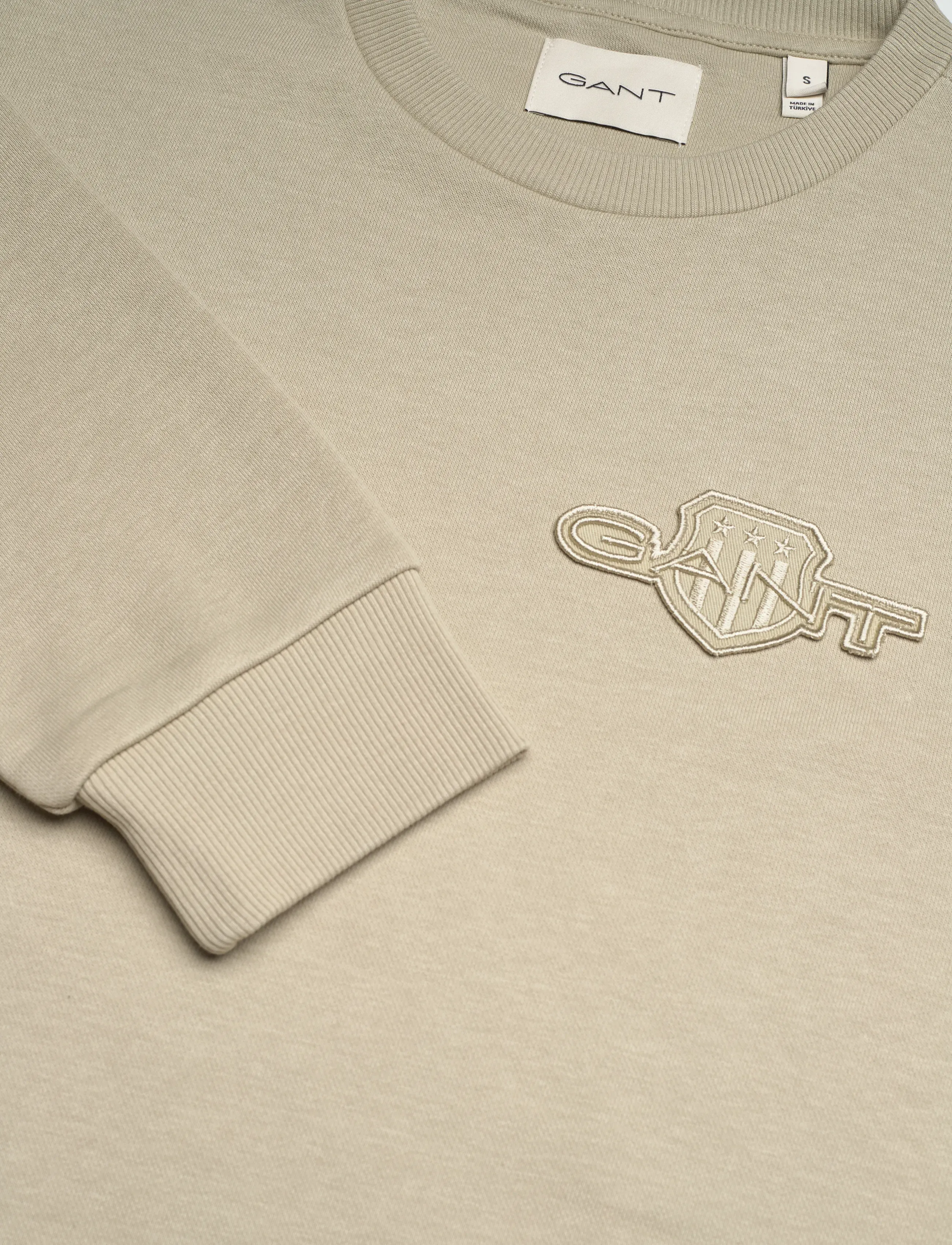 Gant - REG TONAL SHIELD C-NECK SWEAT - mode trends - country beige - 5