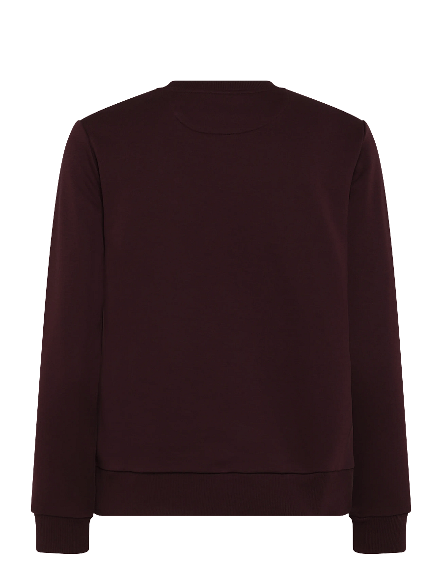 Gant - REG TONAL SHIELD C-NECK SWEAT - sweatshirts - darkened wine - 1