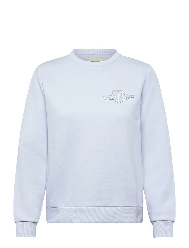 GANT - REG TONAL SHIELD C-NECK SWEAT - modetrends - light blue - 0