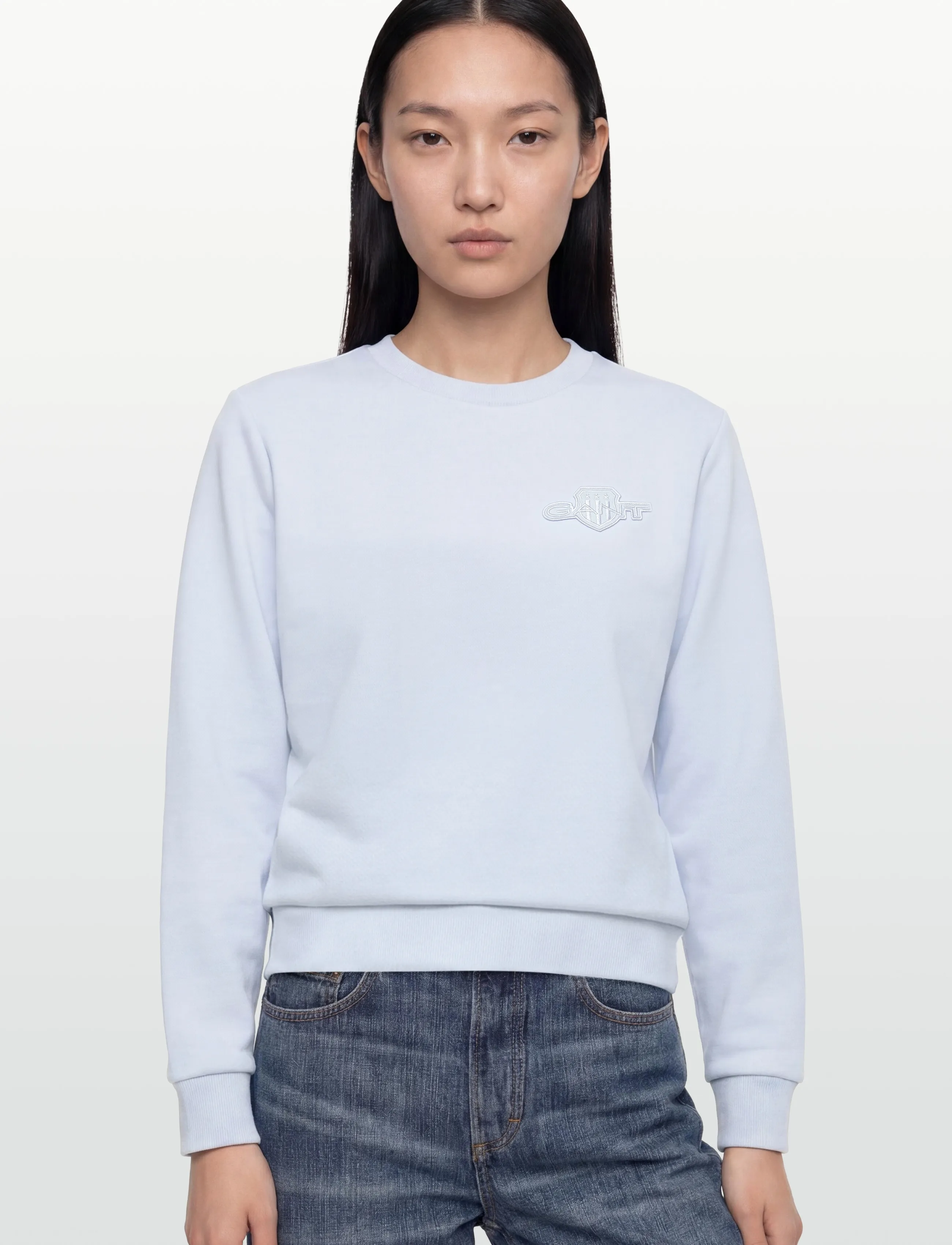 Gant - REG TONAL SHIELD C-NECK SWEAT - mode trends - light blue - 3