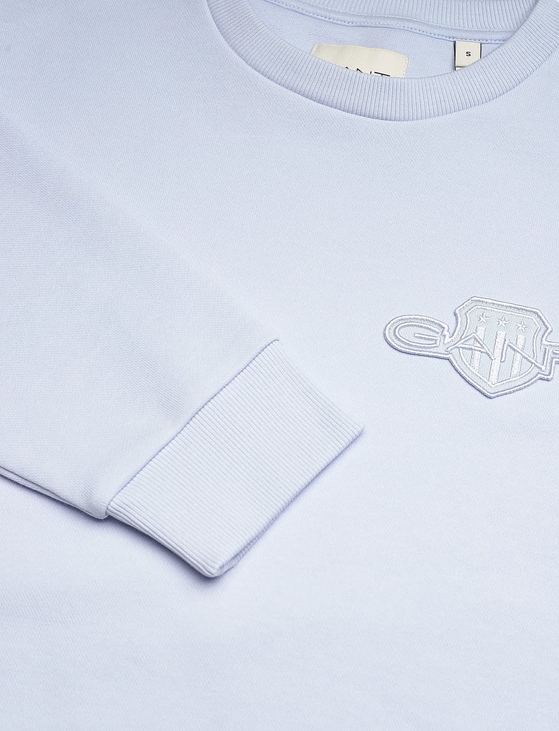 GANT - REG TONAL SHIELD C-NECK SWEAT - modetrends - light blue - 2