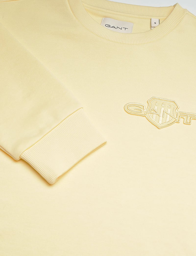 GANT - REG TONAL SHIELD C-NECK SWEAT - modetrends - vanilla yellow - 2