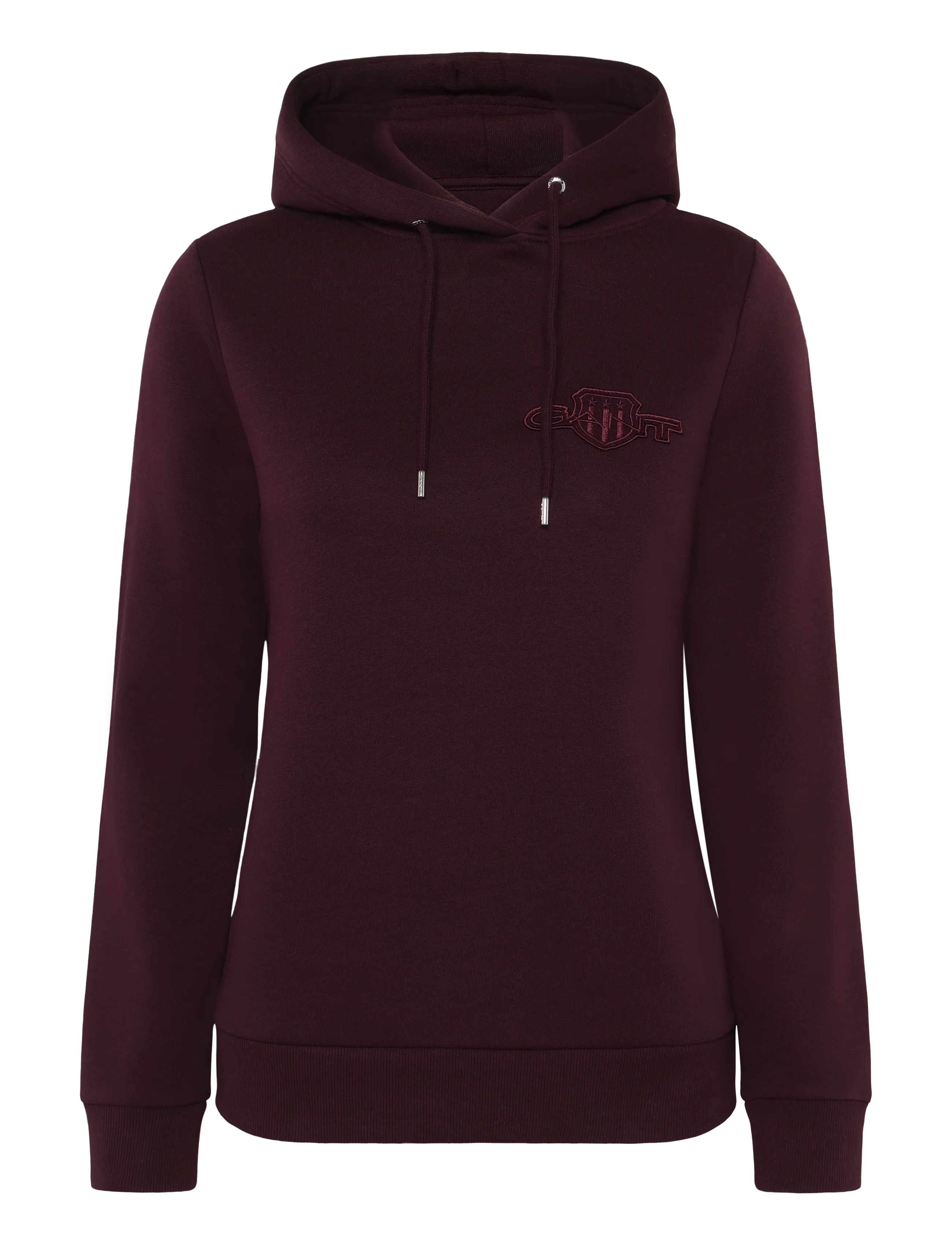 GANT Reg Tonal Shield Hoodie Burgundy - M - Damen